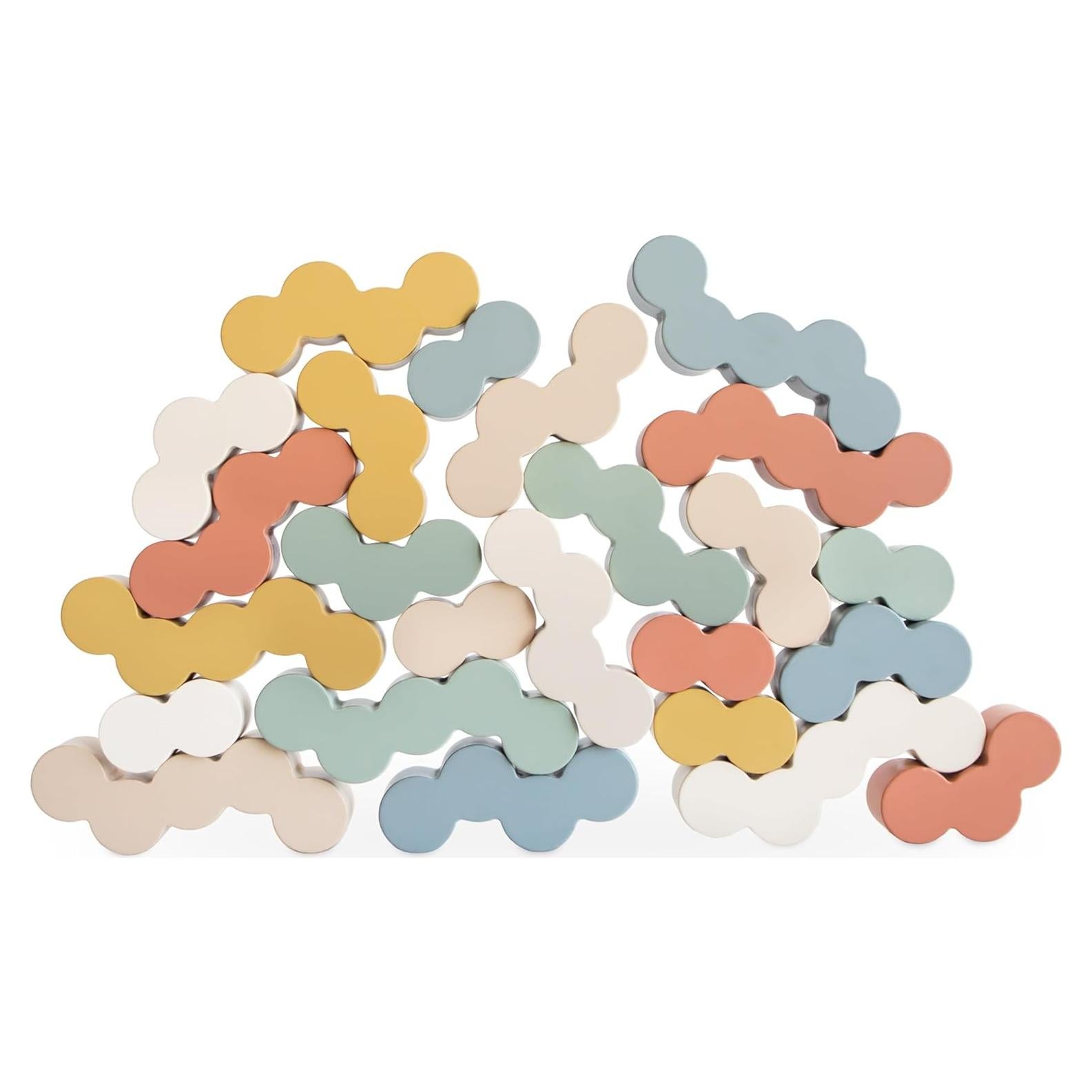 Bloques de Equilibrio de Madera Mushie - 24 Piezas Montessori