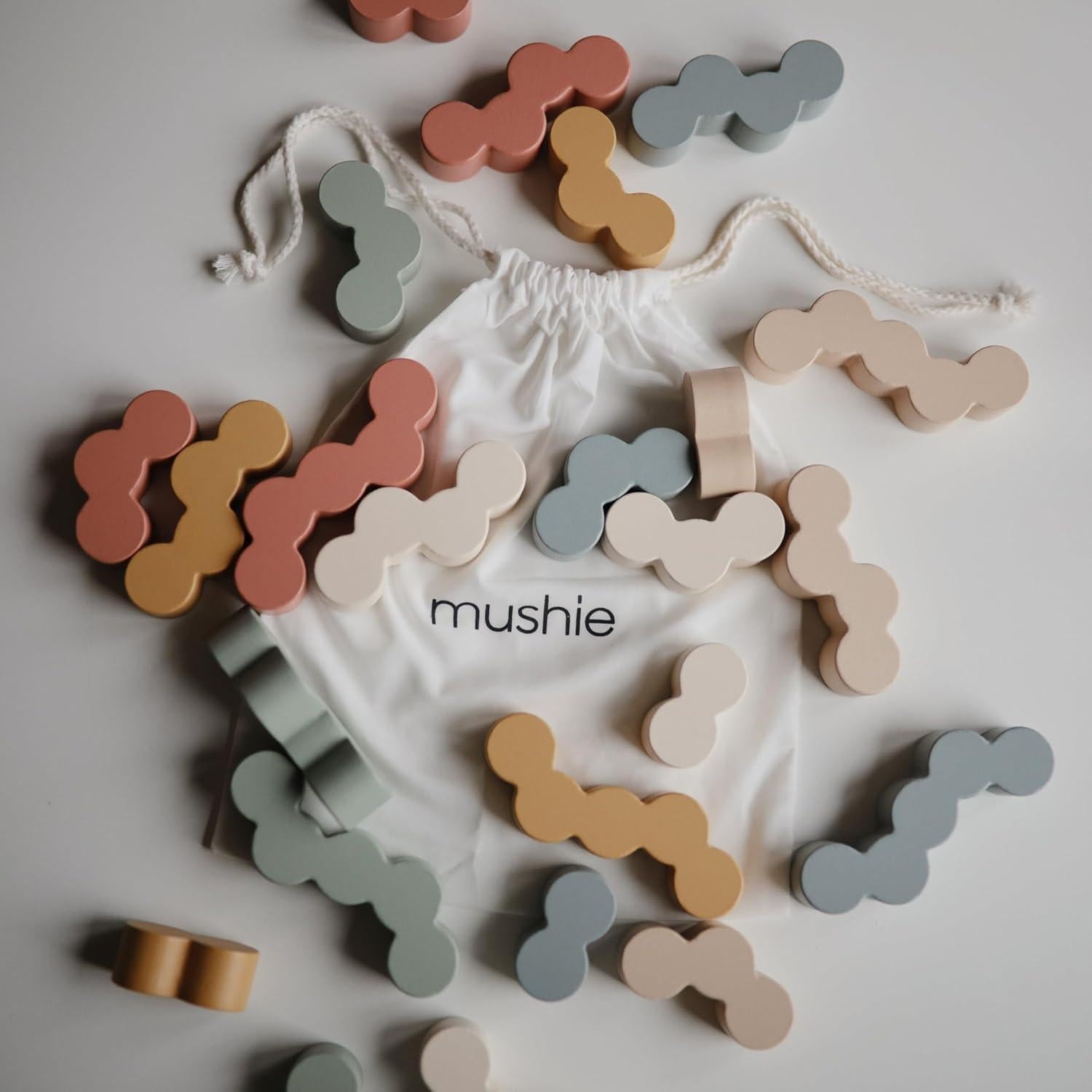 Bloques de Equilibrio de Madera Mushie - 24 Piezas Montessori