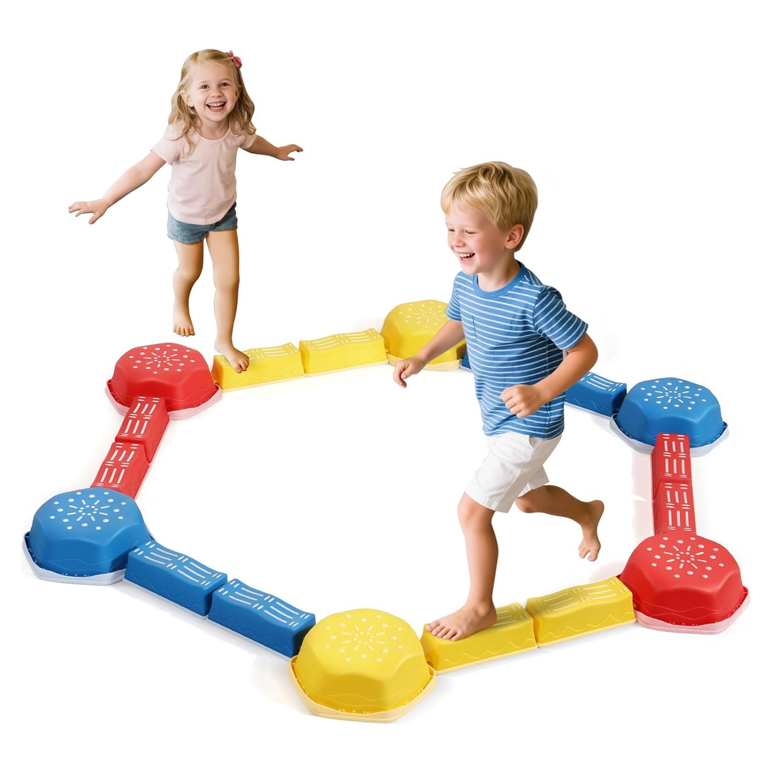 18 Piezas Piedras de Equilibrio HappyField para Niños 3 Años