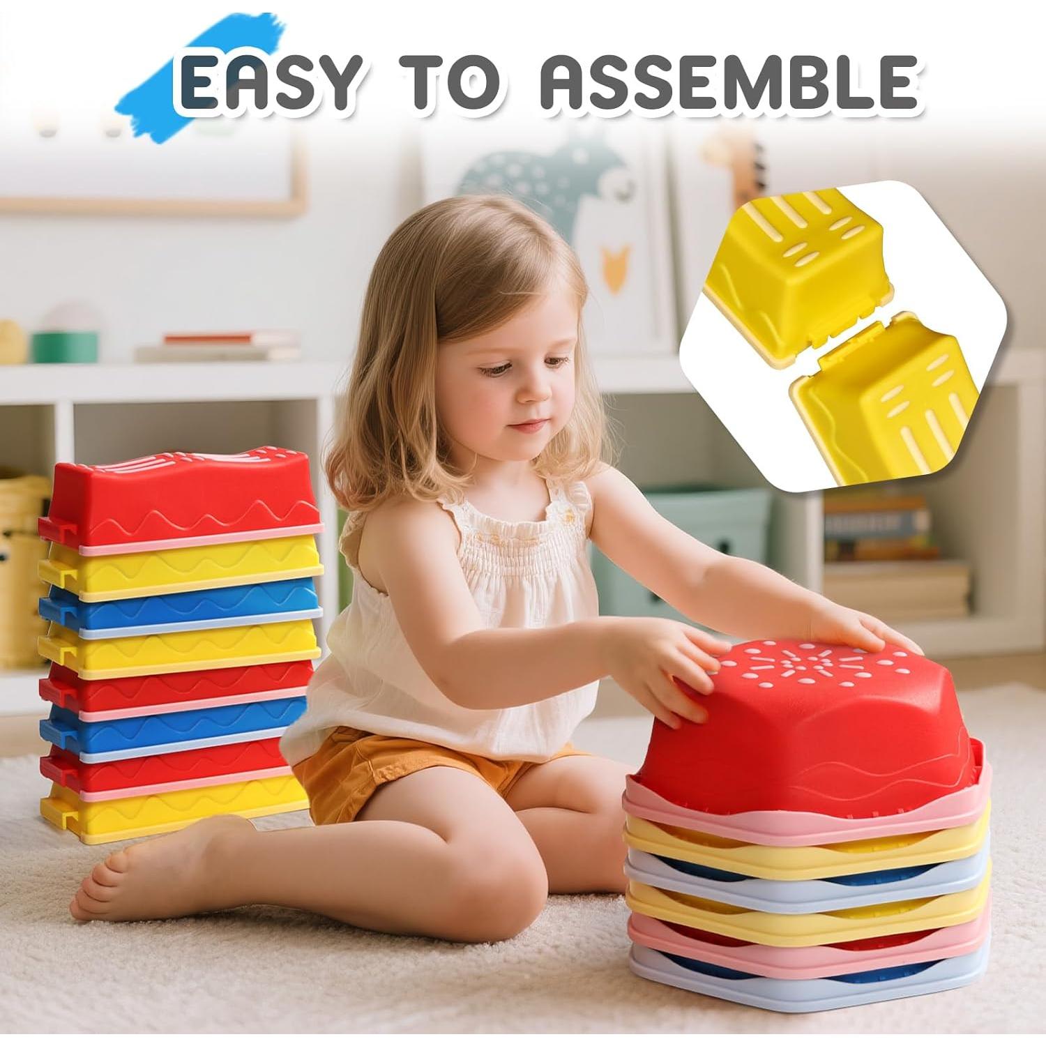 18 Piezas Piedras de Equilibrio HappyField para Niños 3 Años