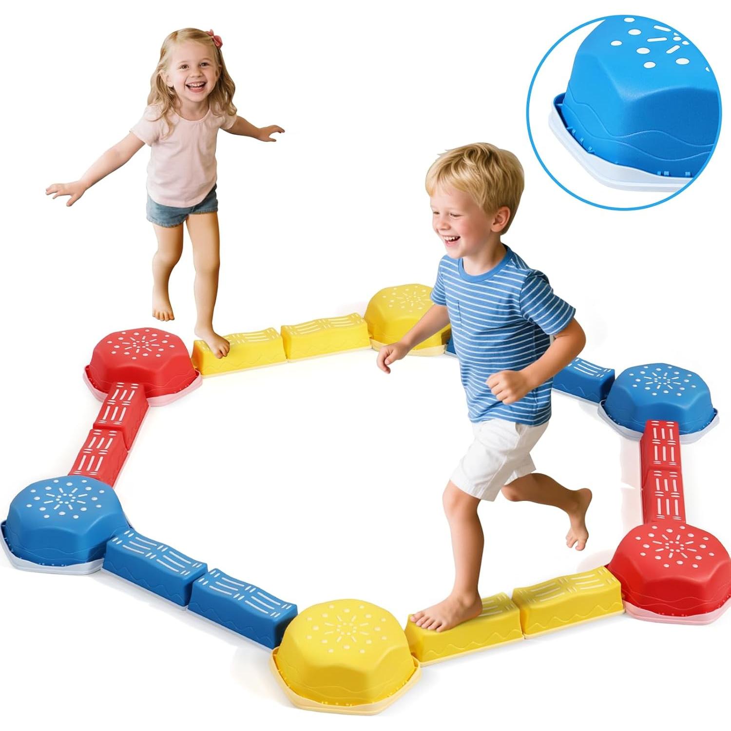 18 Piezas Piedras de Equilibrio HappyField para Niños 3 Años