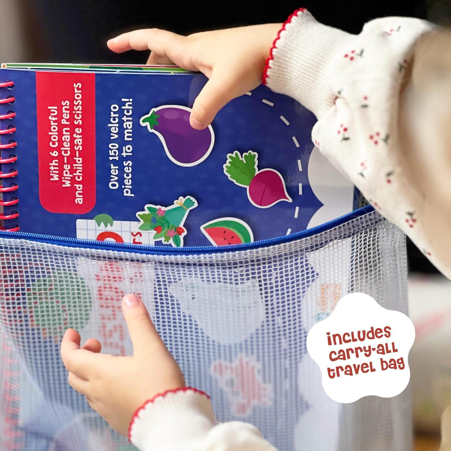 BusyDino Libro Ocupado para Niños 3-5 Años con Tijeras y Marcadores