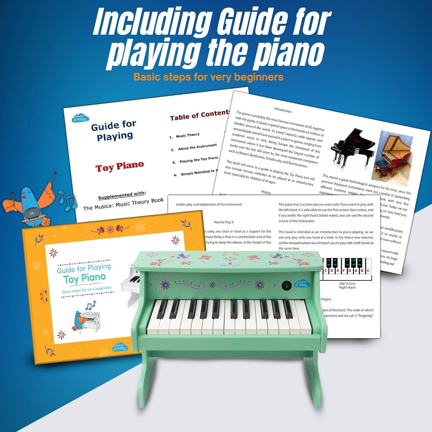 Piano Digital de Madera Marmelada 25 Teclas para Niños 3+