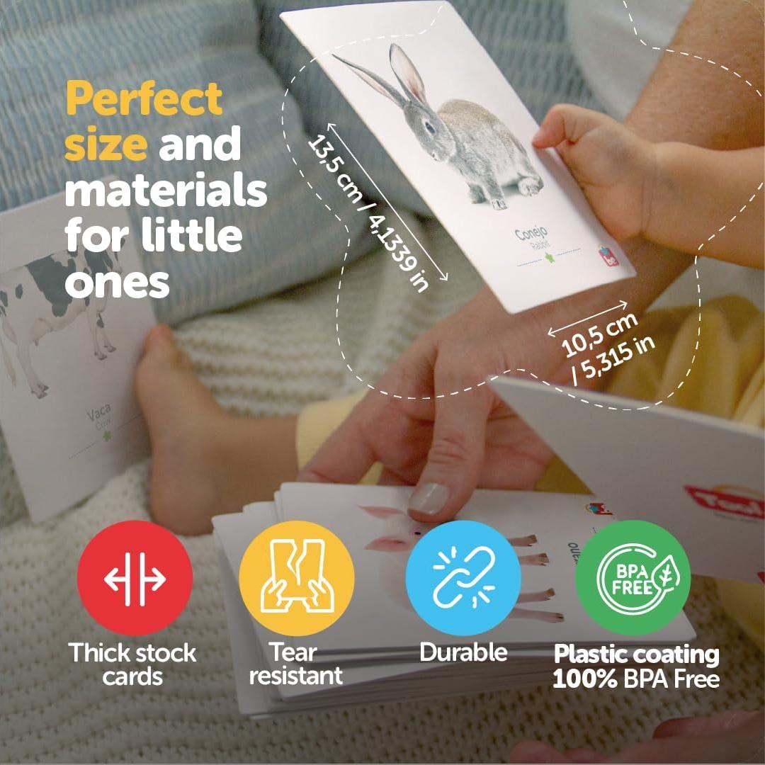 Tarjetas Didácticas Tool-be Animales de Granja 18 Piezas