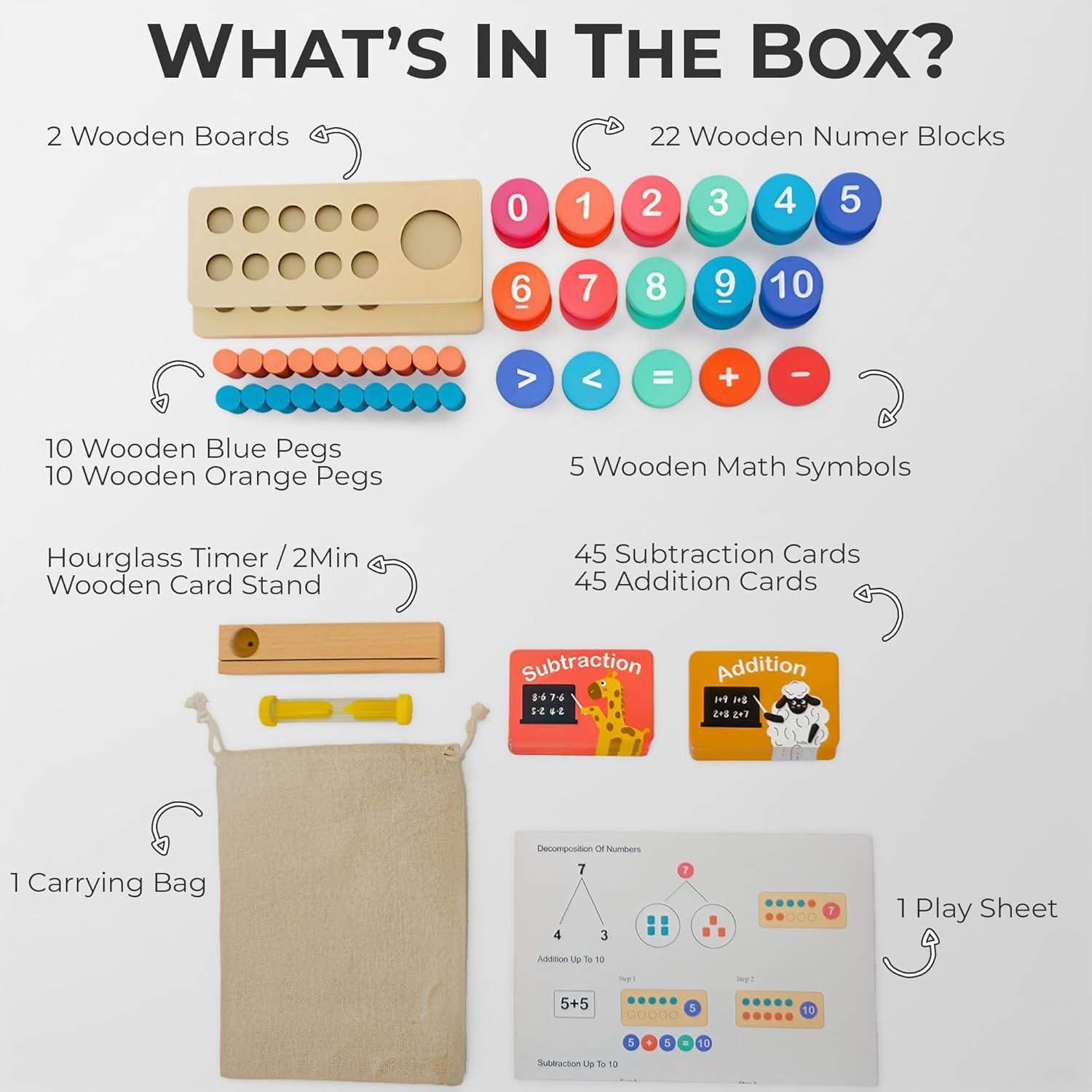 Juego de Manipulativos Matemáticos Montessori PickzM 143 Piezas