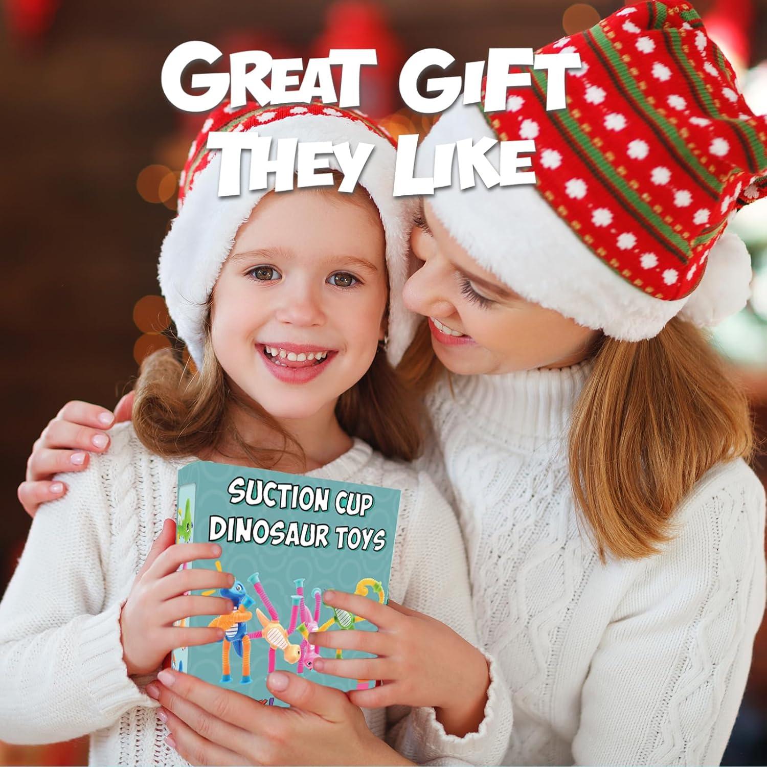 4 Piezas Juguetes de Dinosaurio con Ventosa Telescópica Yrissmiss