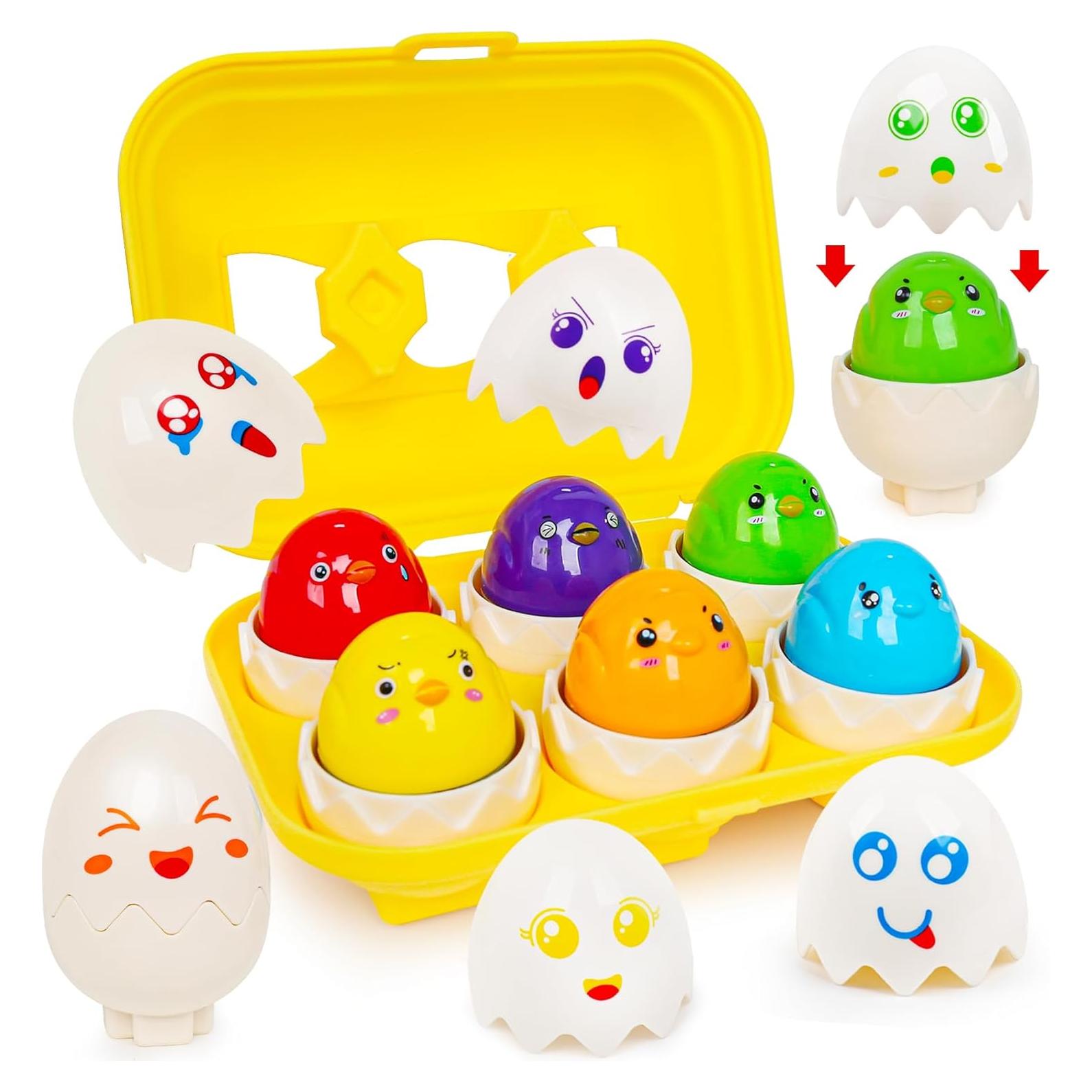 Juguetes de Huevo Geométricos Montessori FQKIOMY 6 Piezas