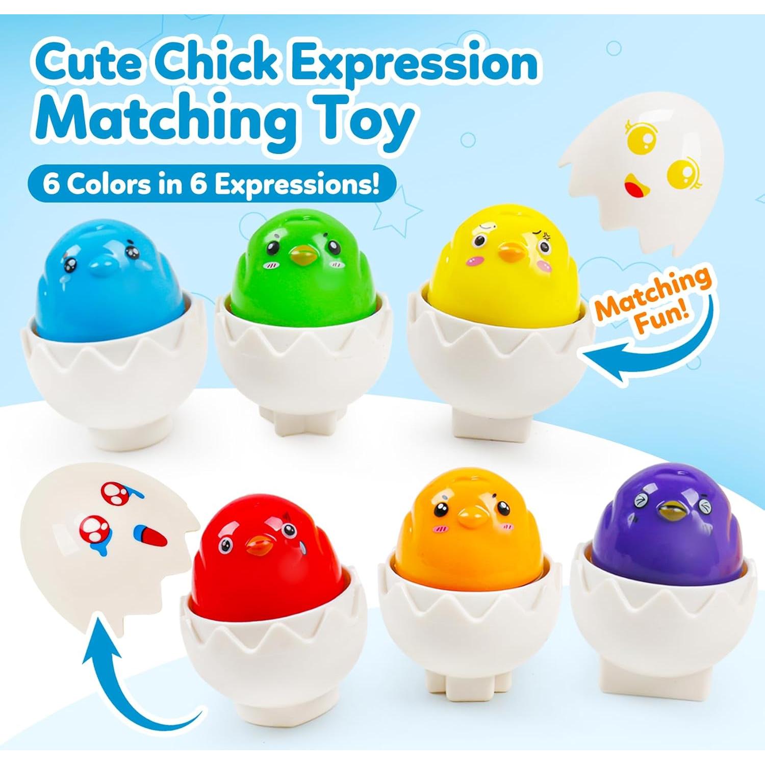 Juguetes de Huevo Geométricos Montessori FQKIOMY 6 Piezas