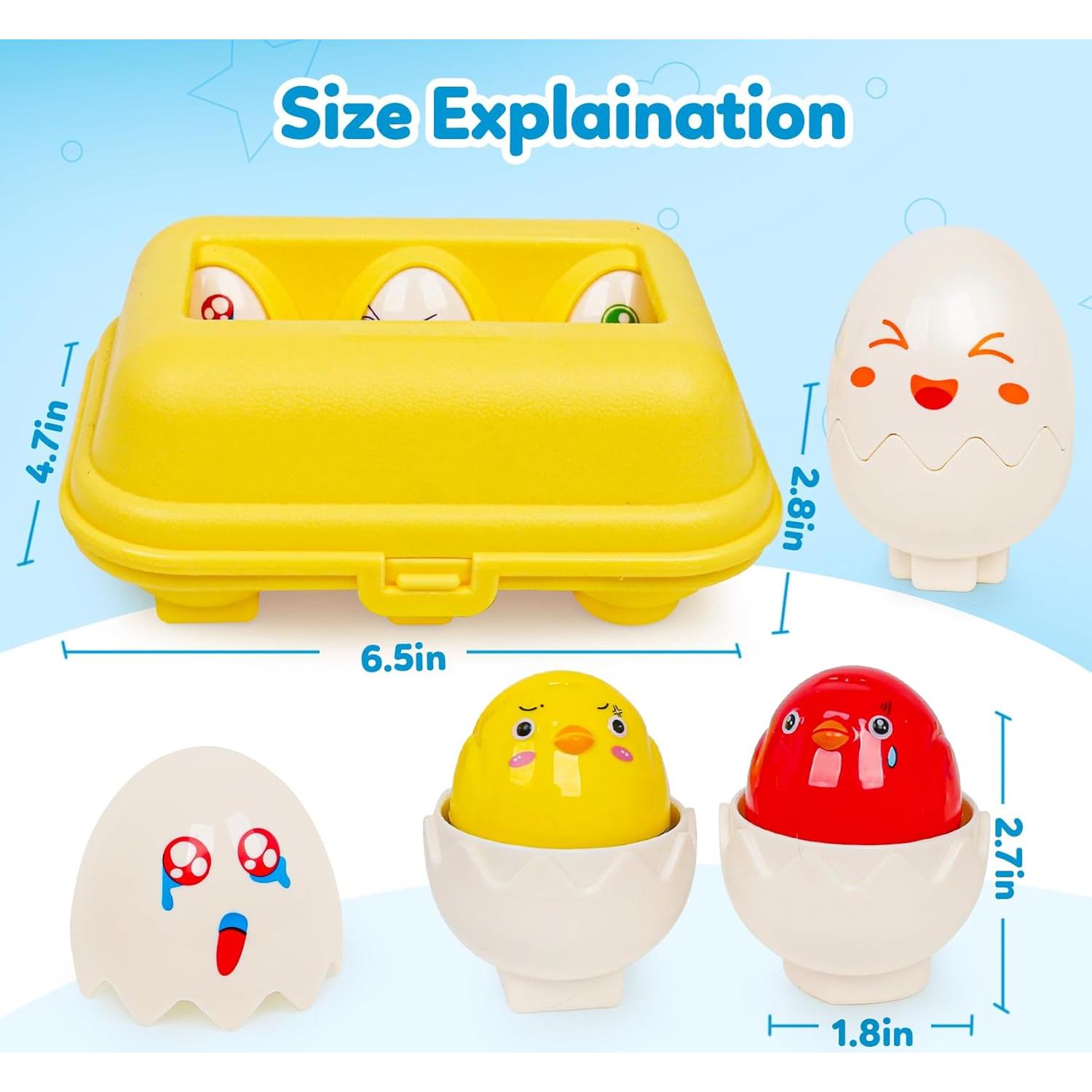 Juguetes de Huevo Geométricos Montessori FQKIOMY 6 Piezas