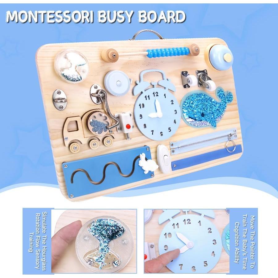 Tablero Ocupado Montessori 15 en 1 de Madera - 1.70 kg