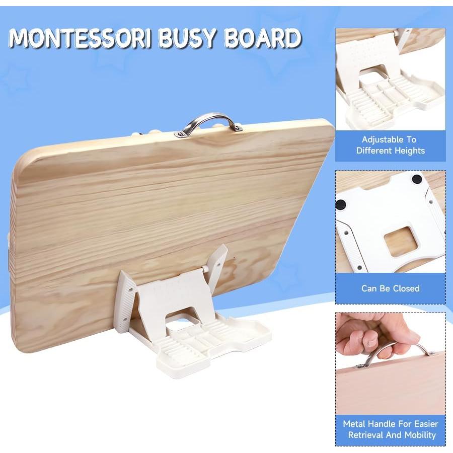 Tablero Ocupado Montessori 15 en 1 de Madera - 1.70 kg