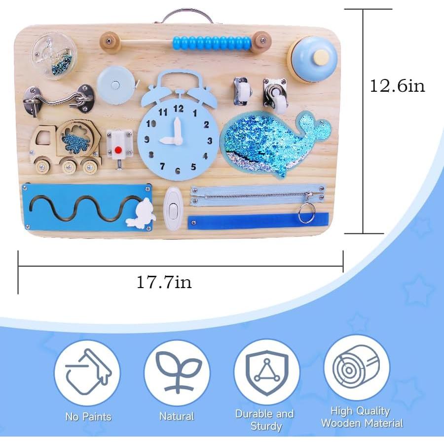 Tablero Ocupado Montessori 15 en 1 de Madera - 1.70 kg