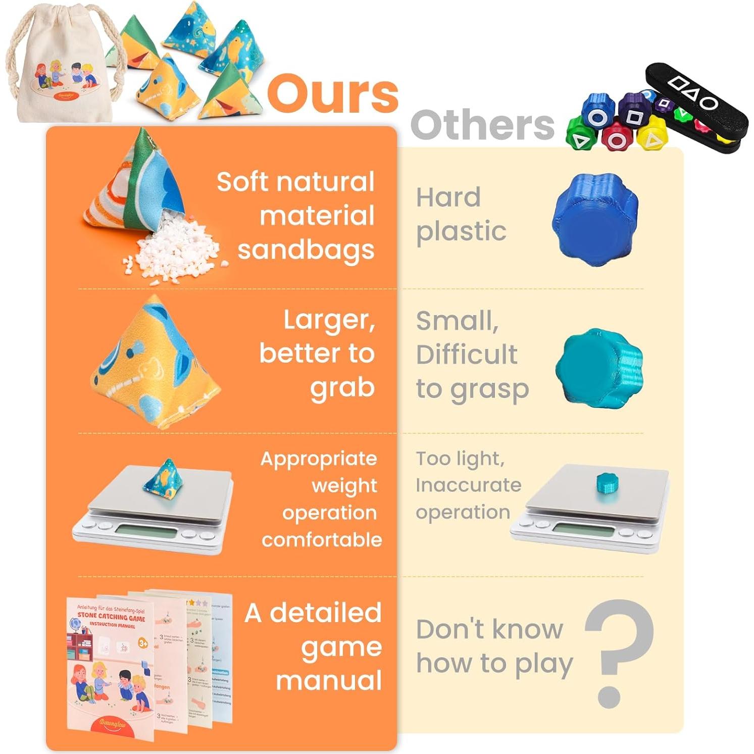 Juego de Jacks Alternativo Dawnglow con 5 Sacos de Frijoles