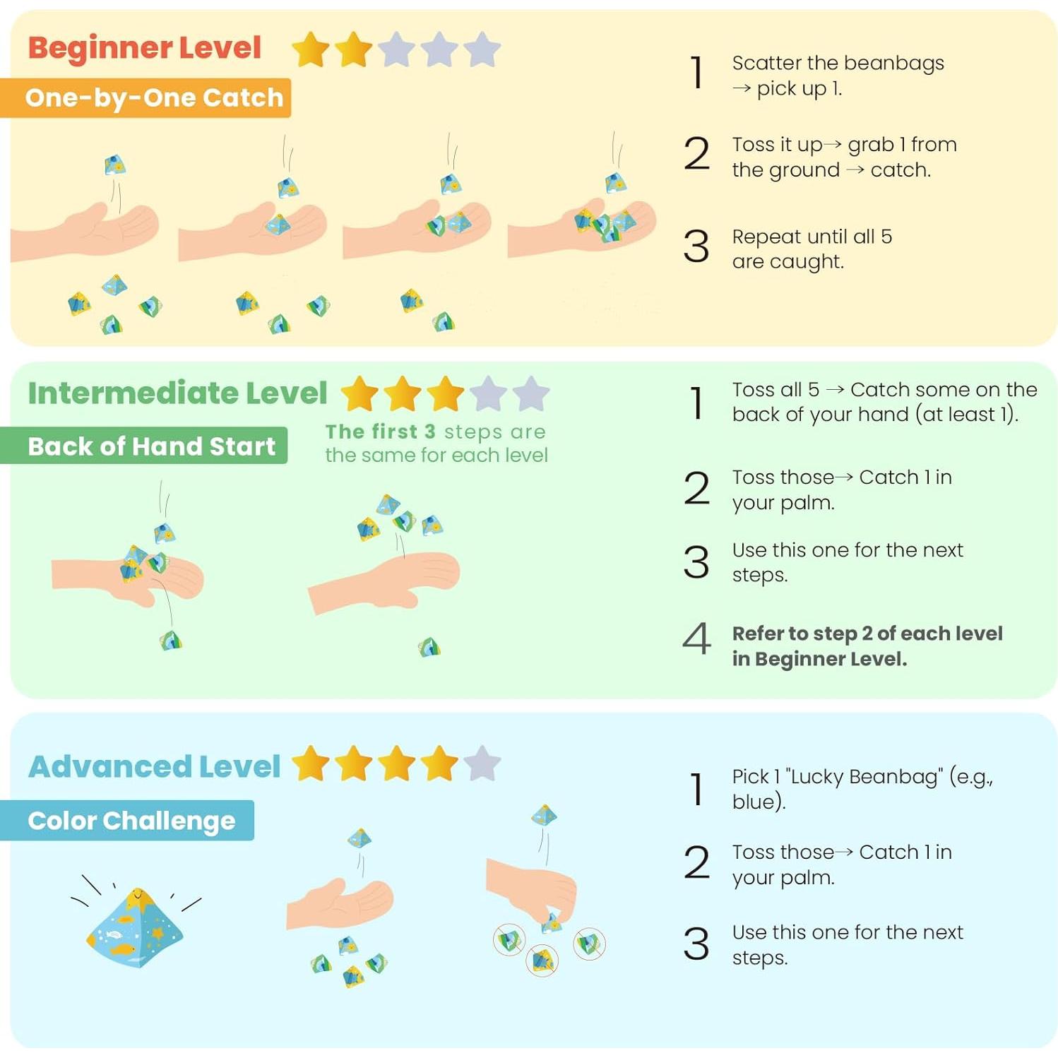 Juego de Jacks Alternativo Dawnglow con 5 Sacos de Frijoles