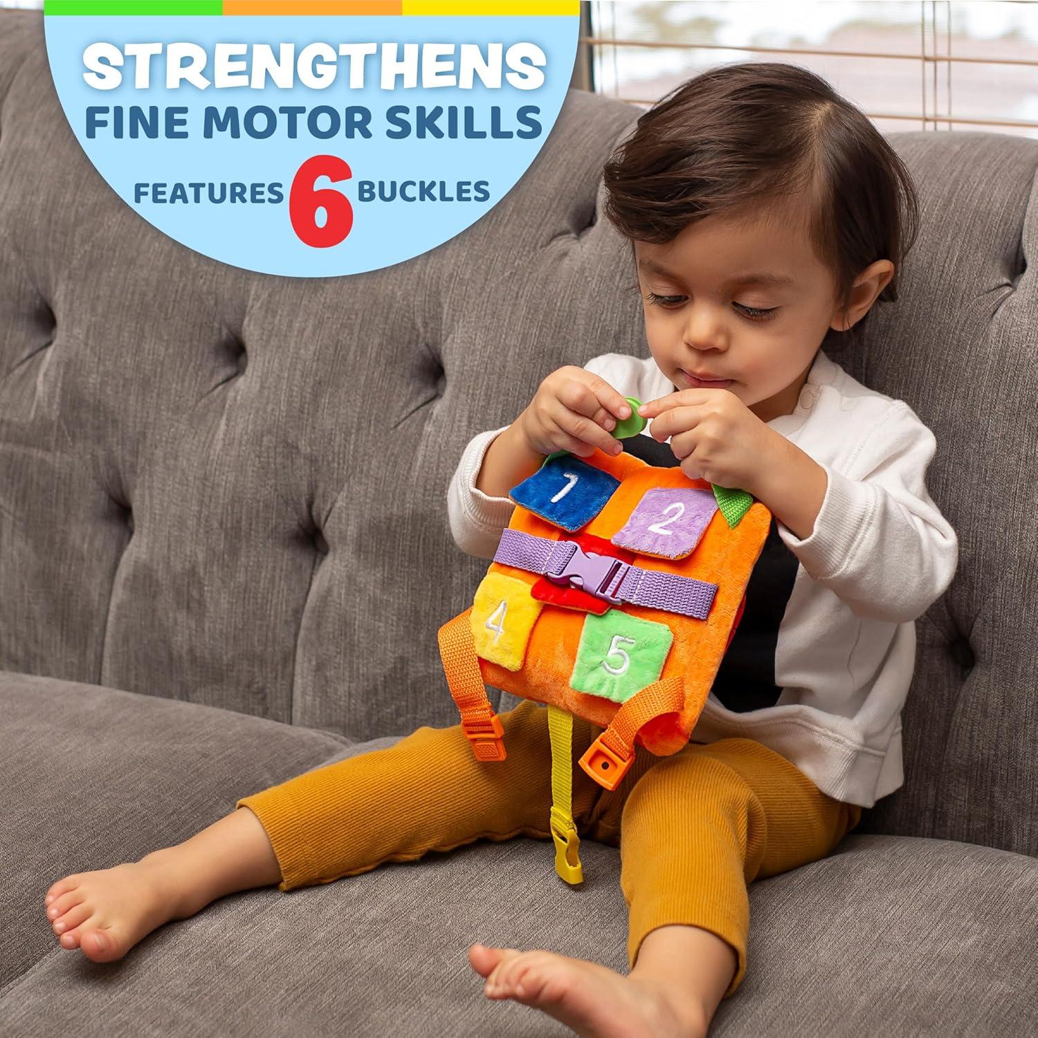 Juego de Actividad de Aprendizaje Buckle Toy - Bizzy Square - 16.5 cm