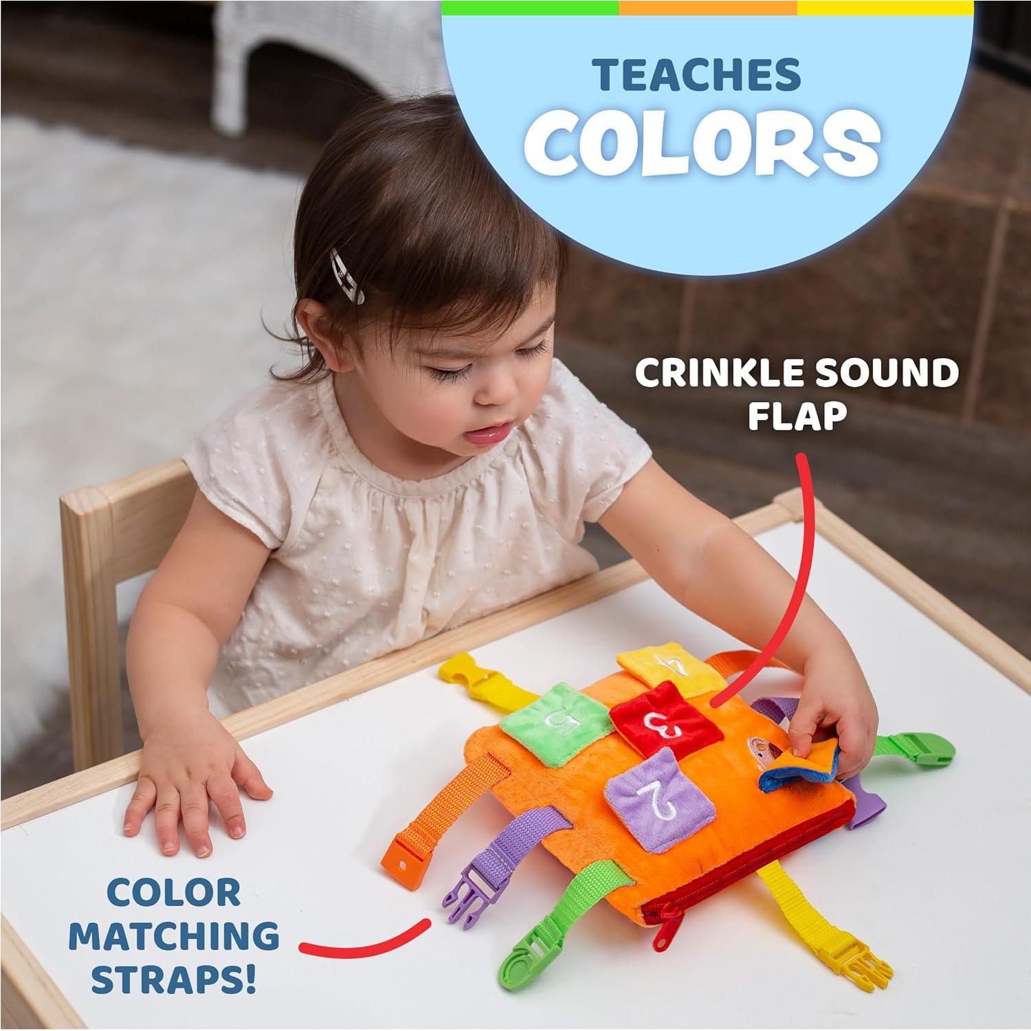 Juego de Actividad de Aprendizaje Buckle Toy - Bizzy Square - 16.5 cm