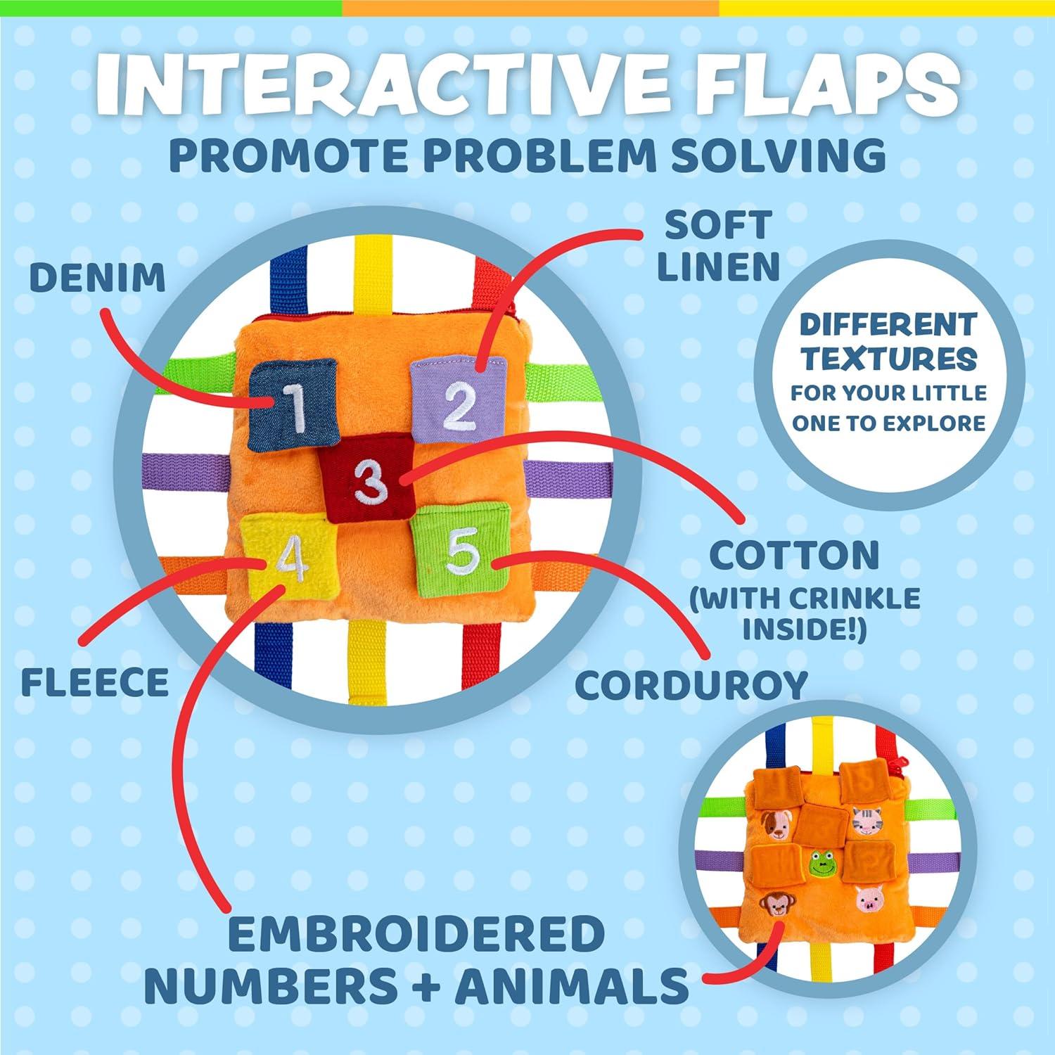 Juego de Actividad de Aprendizaje Buckle Toy - Bizzy Square - 16.5 cm