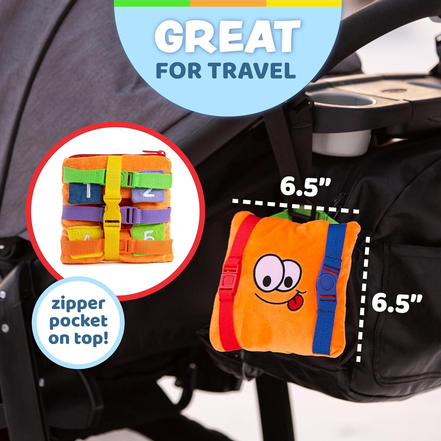 Juego de Actividad de Aprendizaje Buckle Toy - Bizzy Square - 16.5 cm