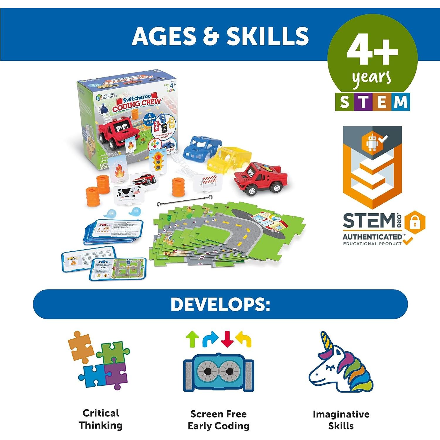 Robot de Rescate Switcheroo Crew - Juguete de Codificación STEM