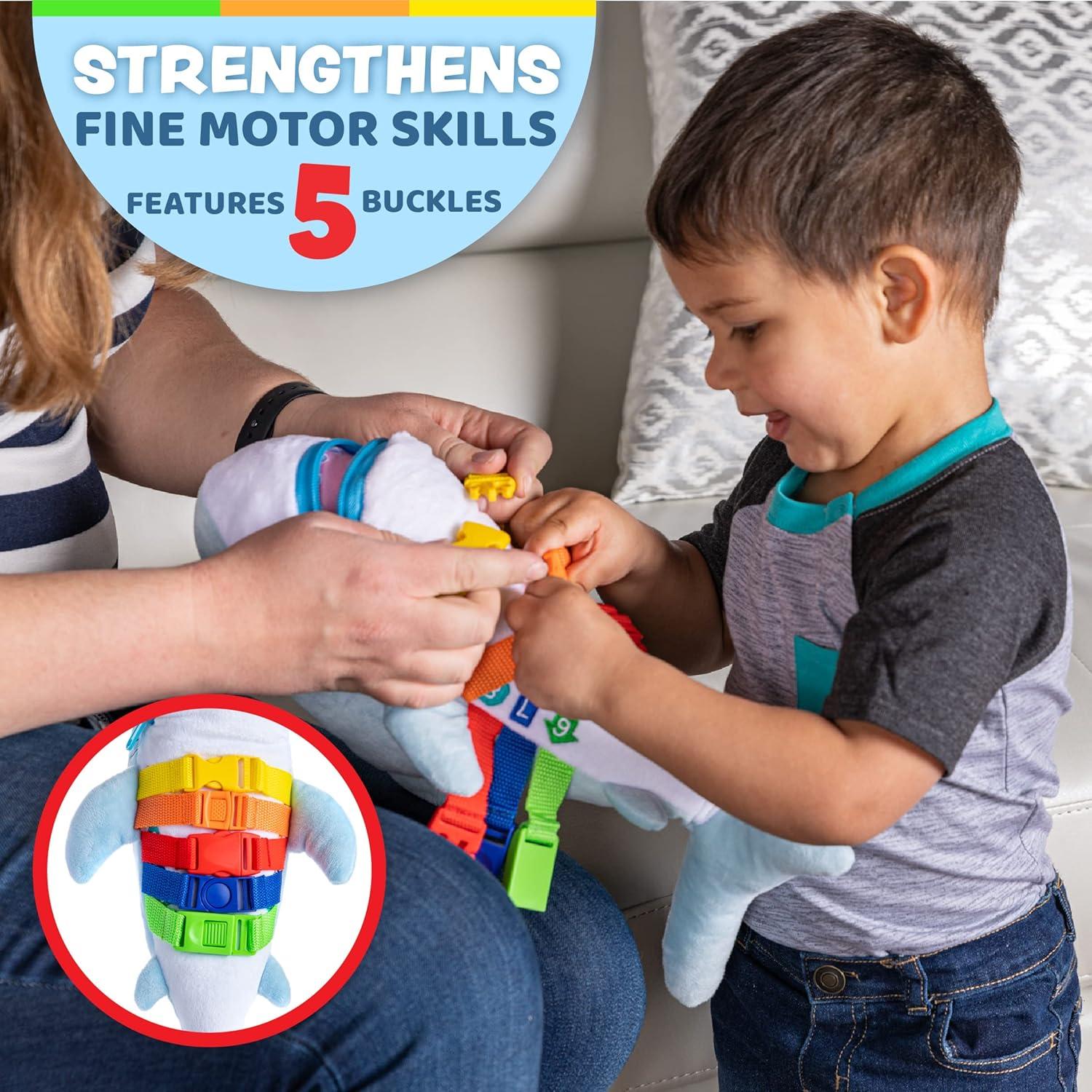 Peluche Tiburón Bruce Buckle Toys - Juguete Educativo 38x12.7 cm