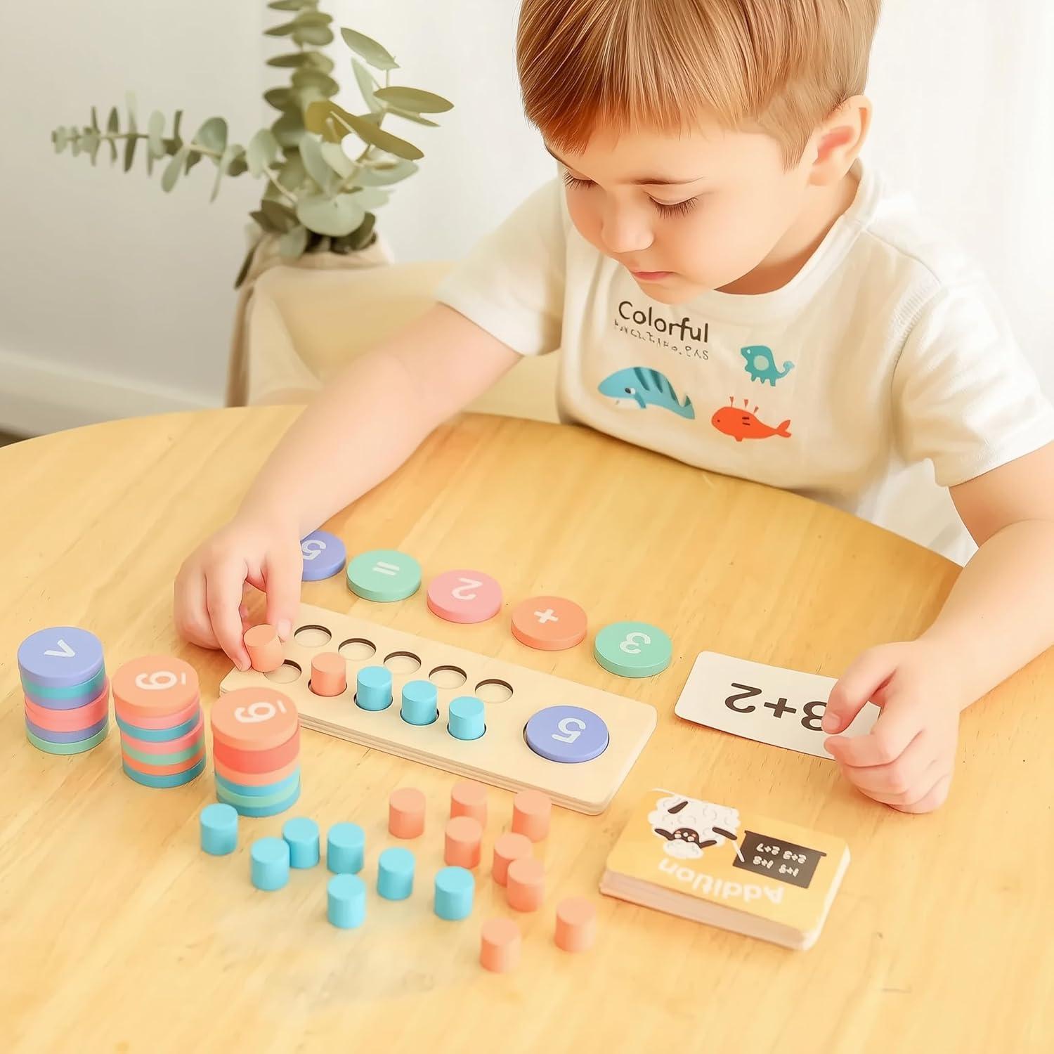 Juguete de Aprendizaje Matemático de Madera Montessori - 0.45 kg