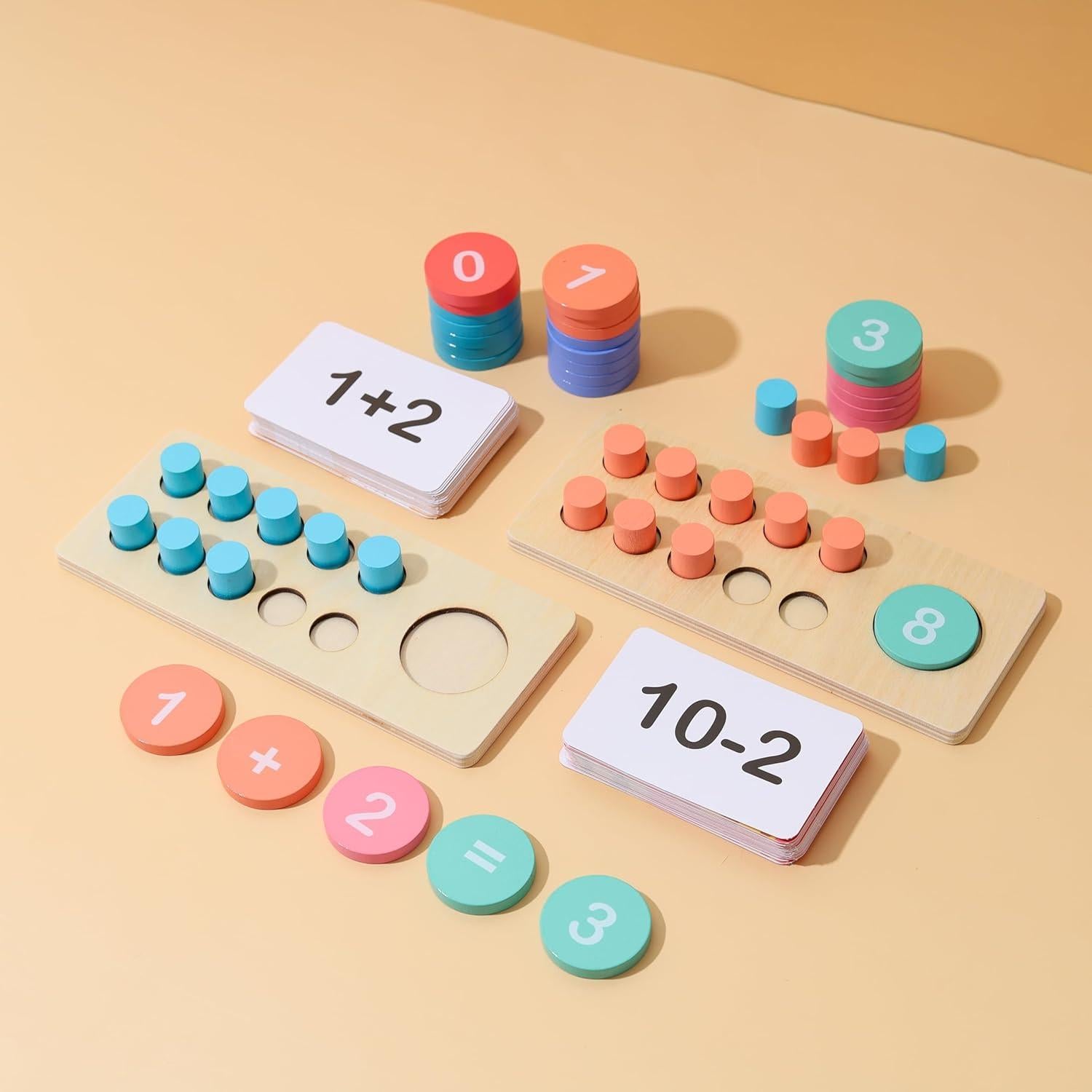 Juguete de Aprendizaje Matemático de Madera Montessori - 0.45 kg