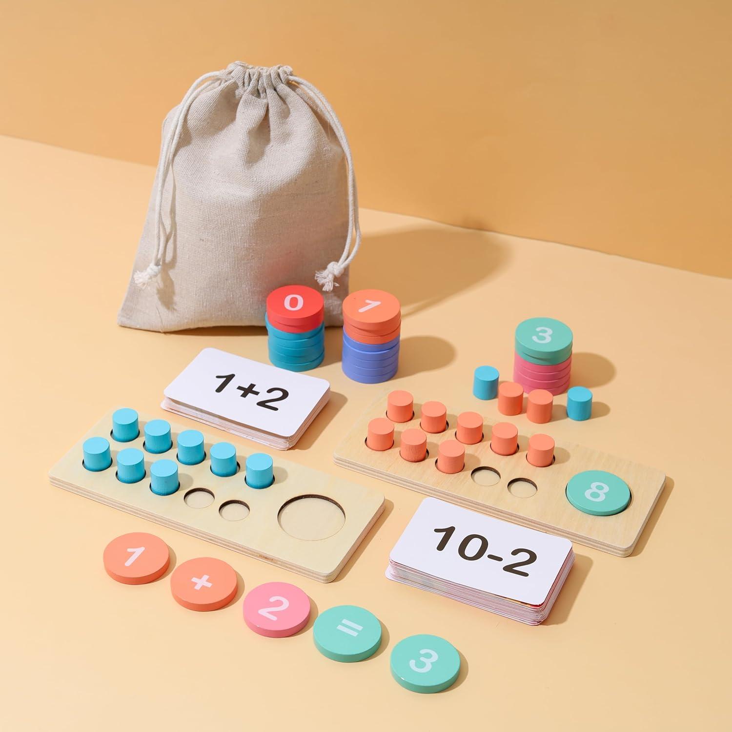 Juguete de Aprendizaje Matemático de Madera Montessori - 0.45 kg