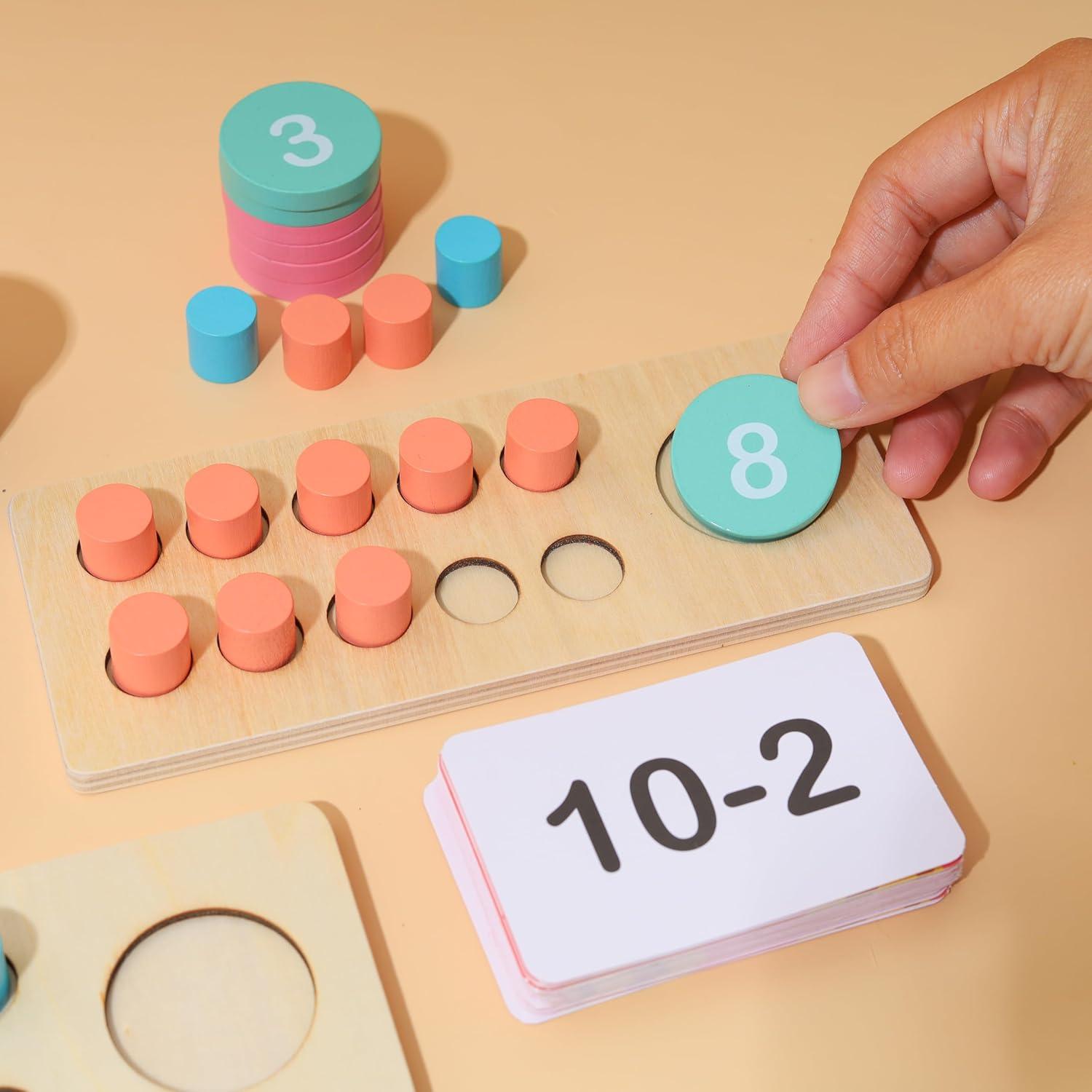 Juguete de Aprendizaje Matemático de Madera Montessori - 0.45 kg