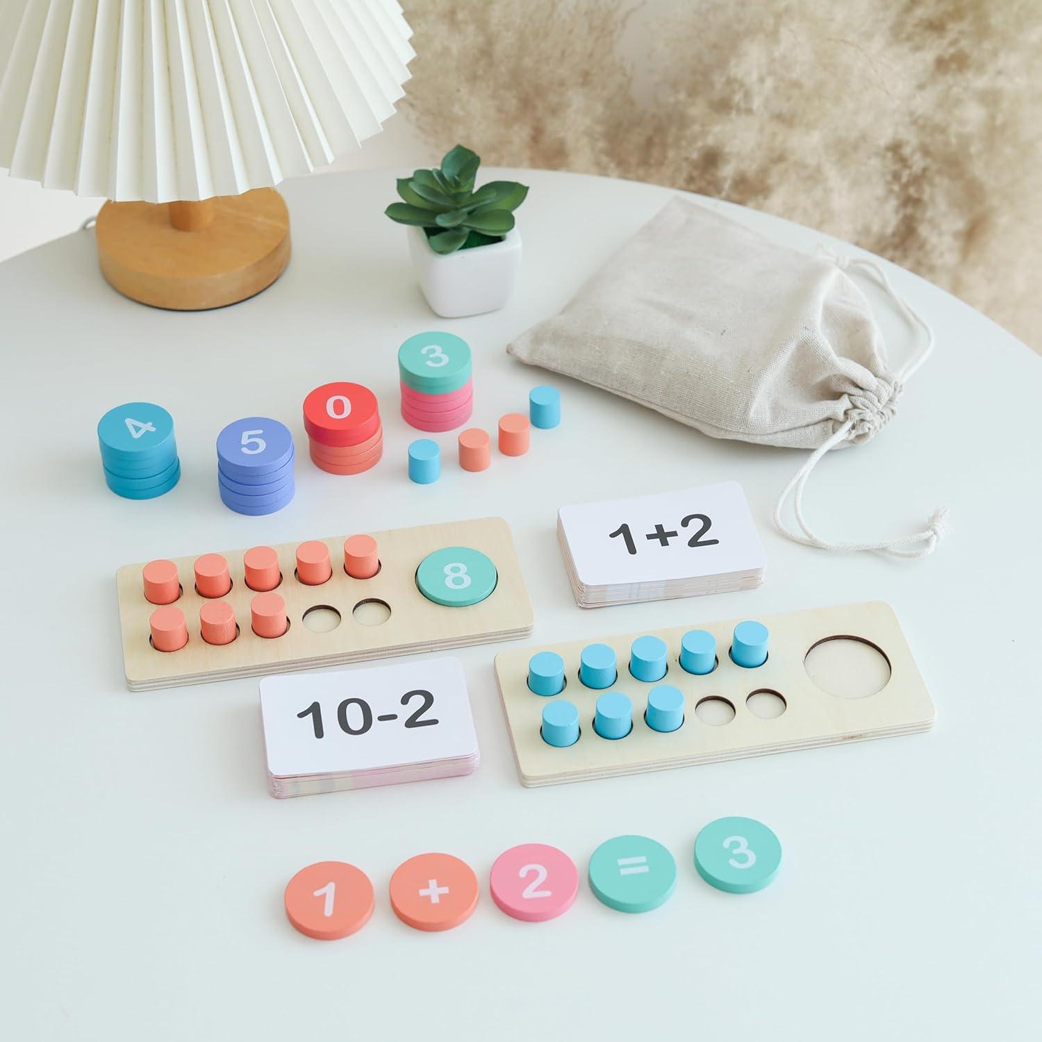 Juguete de Aprendizaje Matemático de Madera Montessori - 0.45 kg