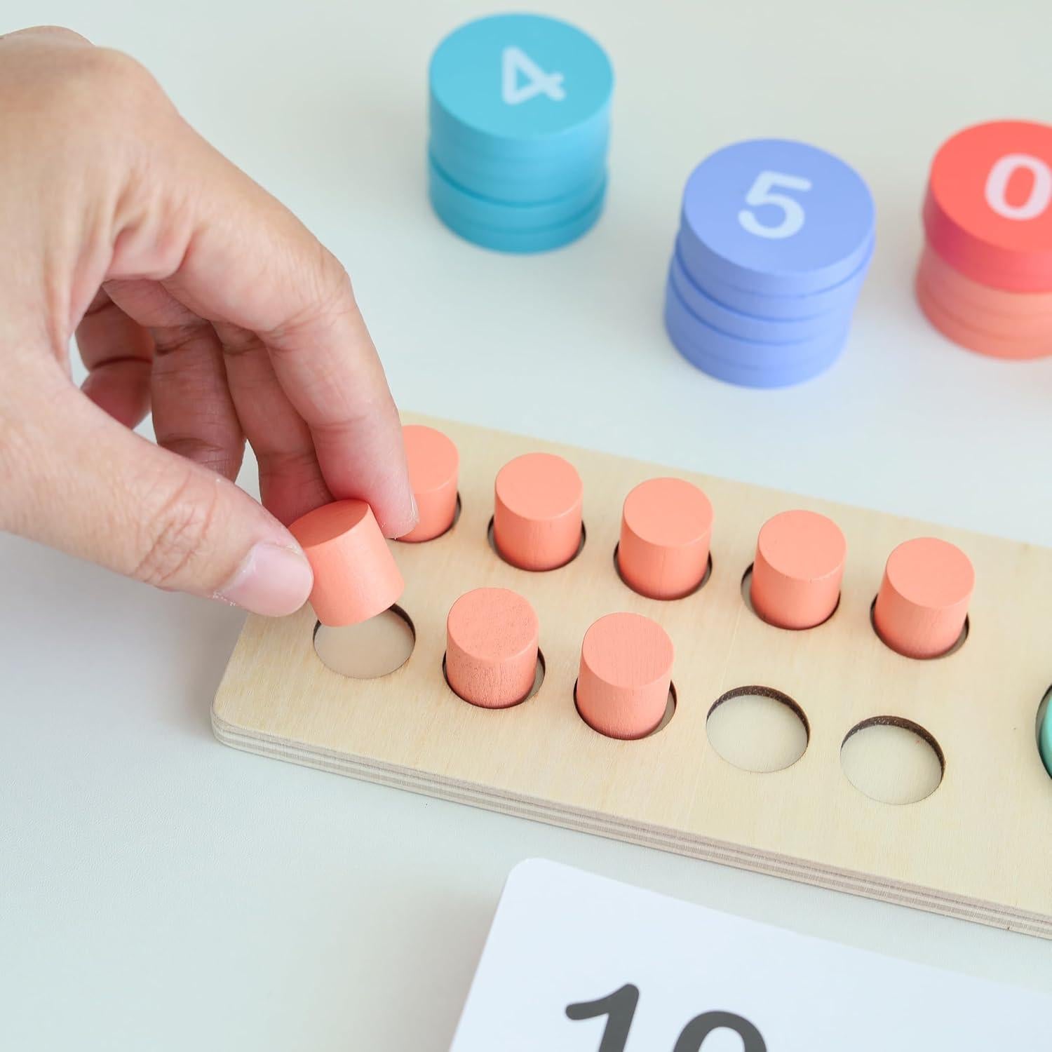 Juguete de Aprendizaje Matemático de Madera Montessori - 0.45 kg
