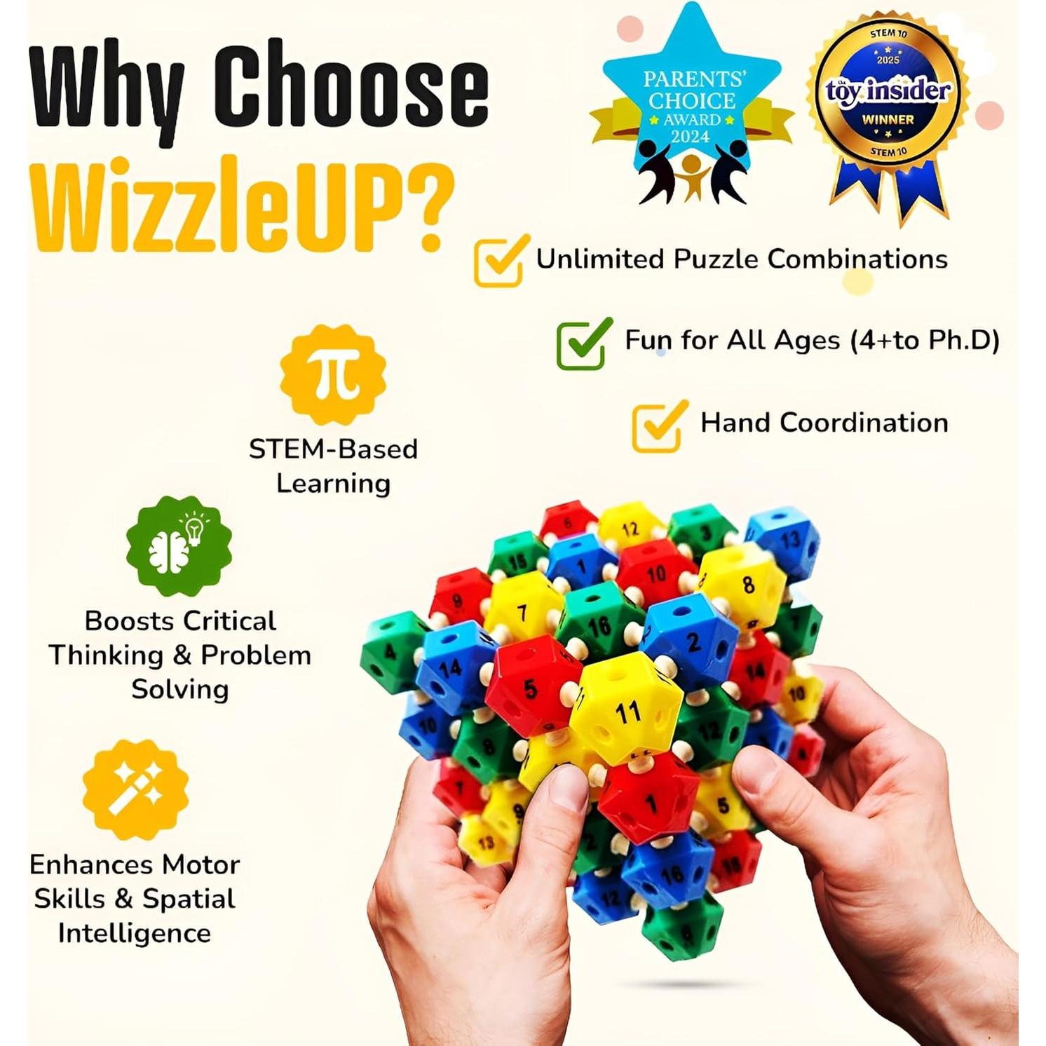 Rompecabezas 3D WizzleUP - Juguete Educativo para Niños 4+