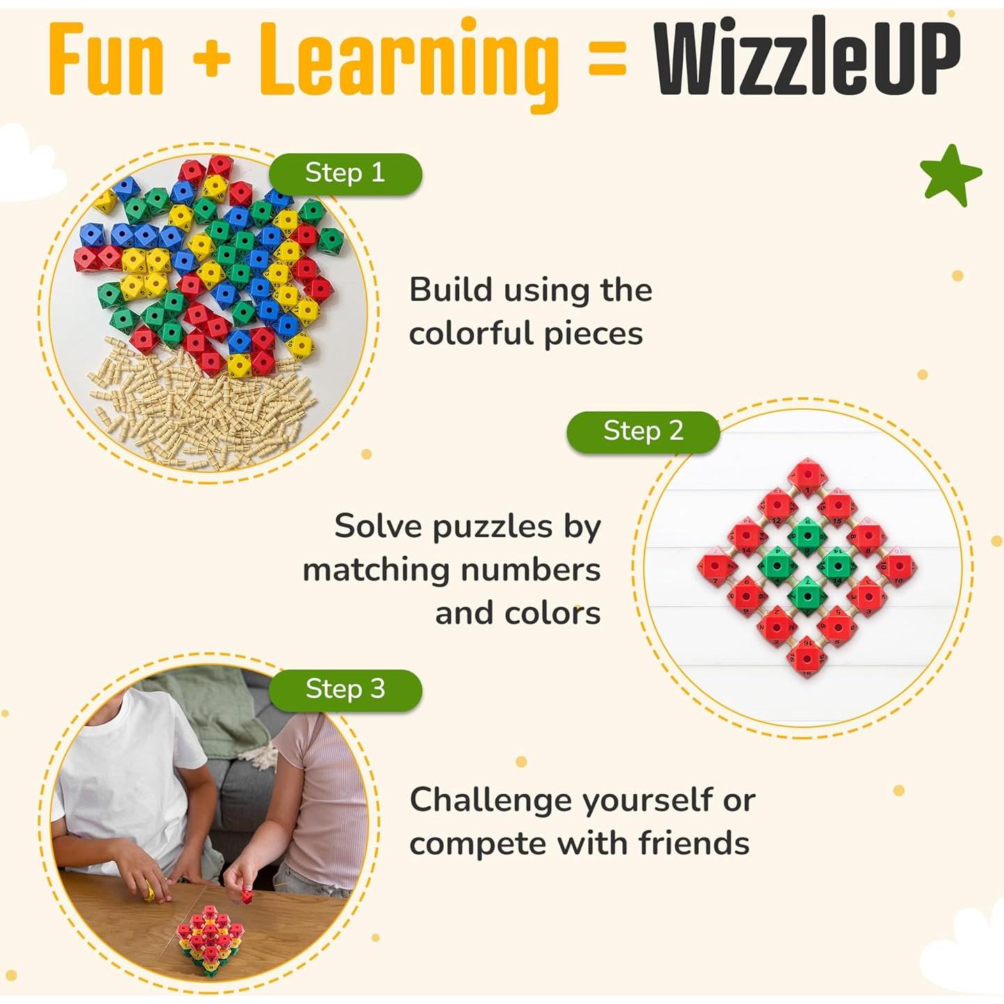 Rompecabezas 3D WizzleUP - Juguete Educativo para Niños 4+