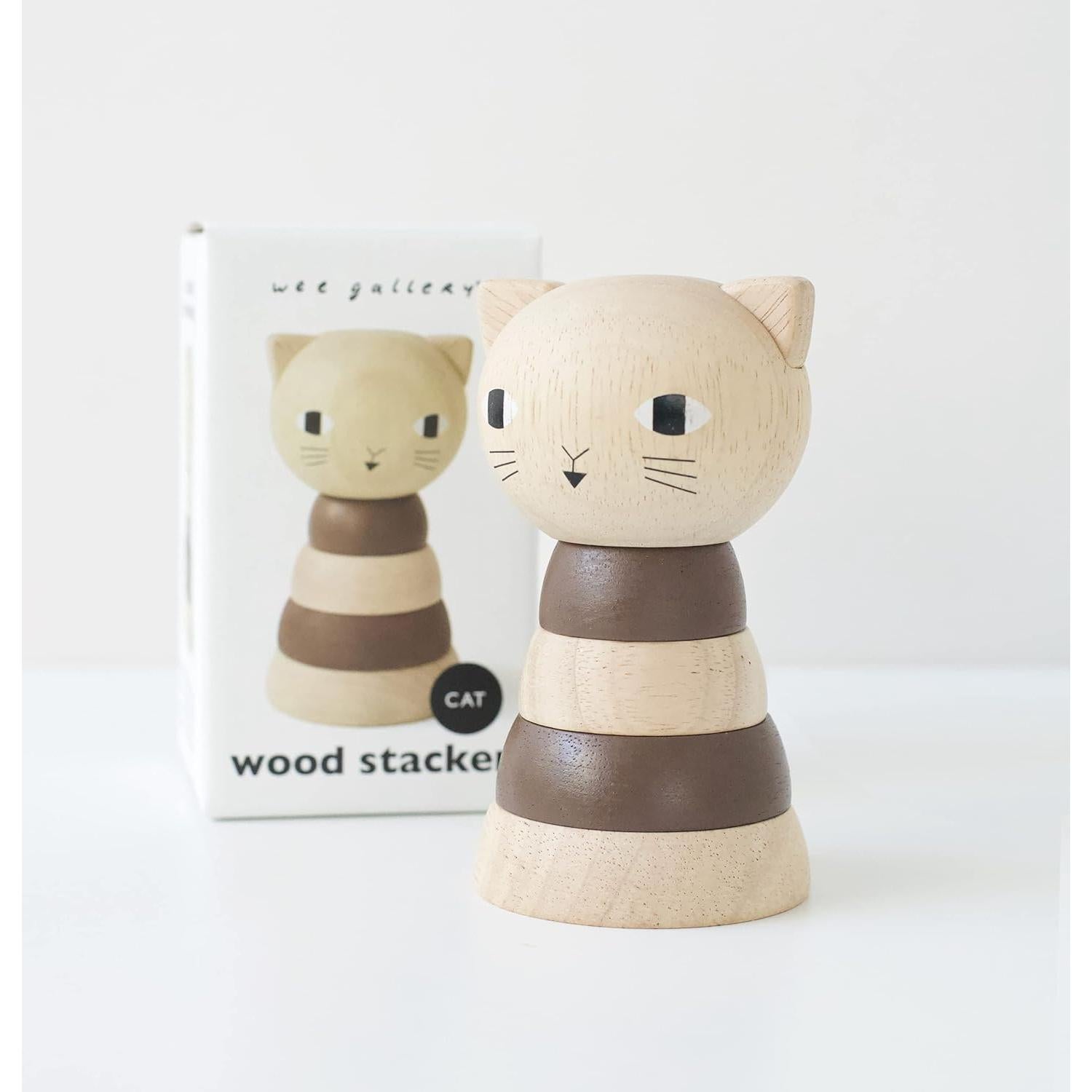 Apilador de Madera Gato Wee Gallery para Bebés 18 Meses