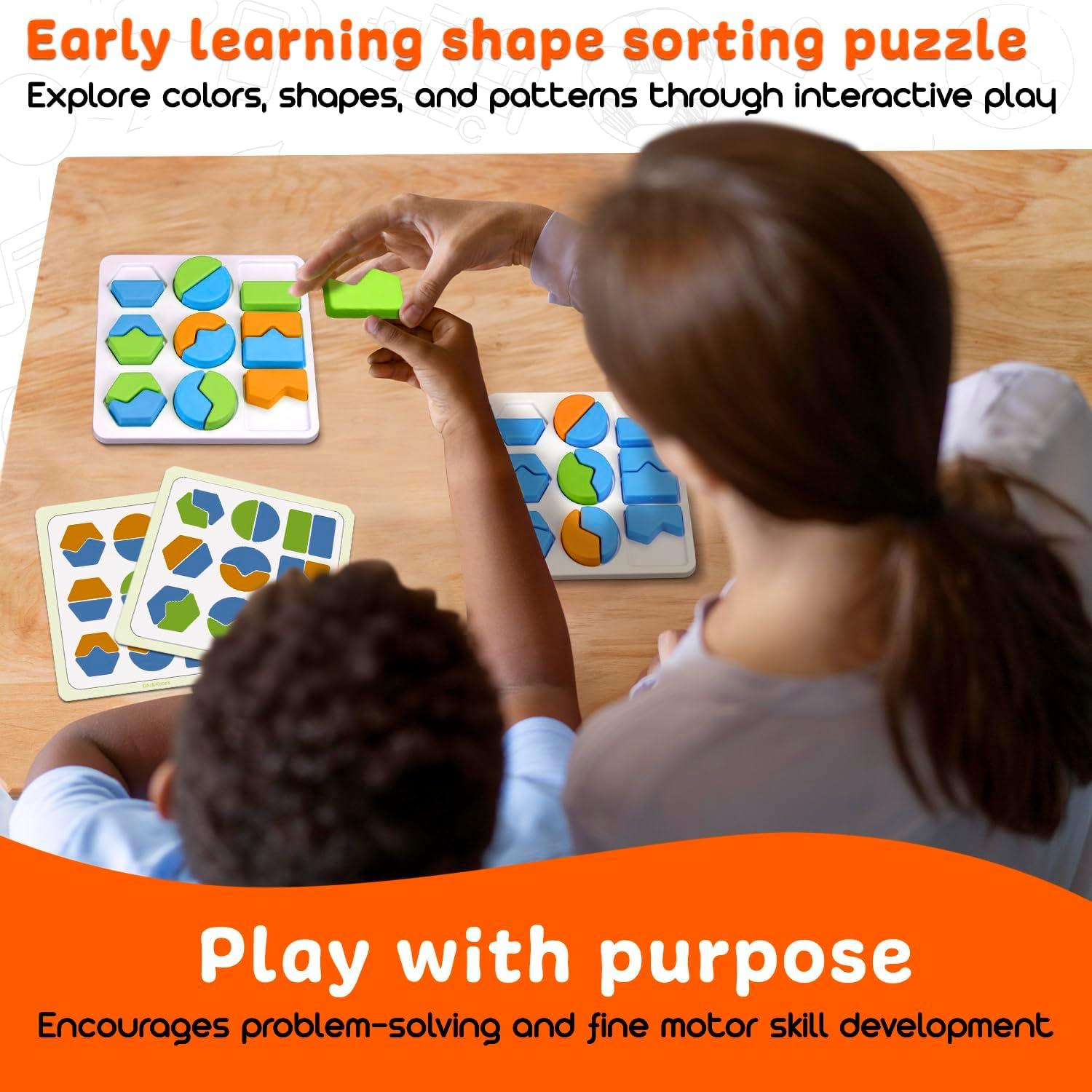 Juego de Emparejamiento de Formas Edu&Kate - Montessori 54 Piezas