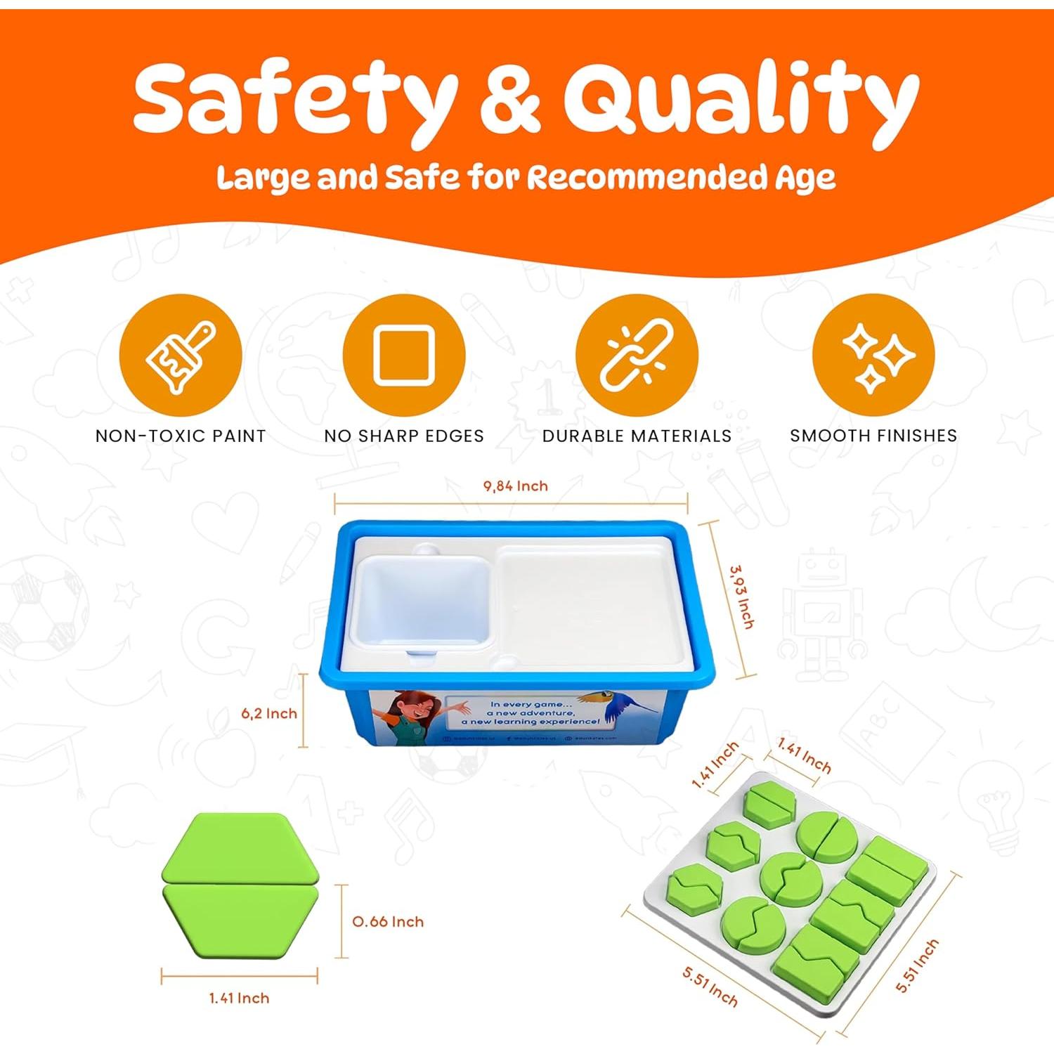 Juego de Emparejamiento de Formas Edu&Kate - Montessori 54 Piezas