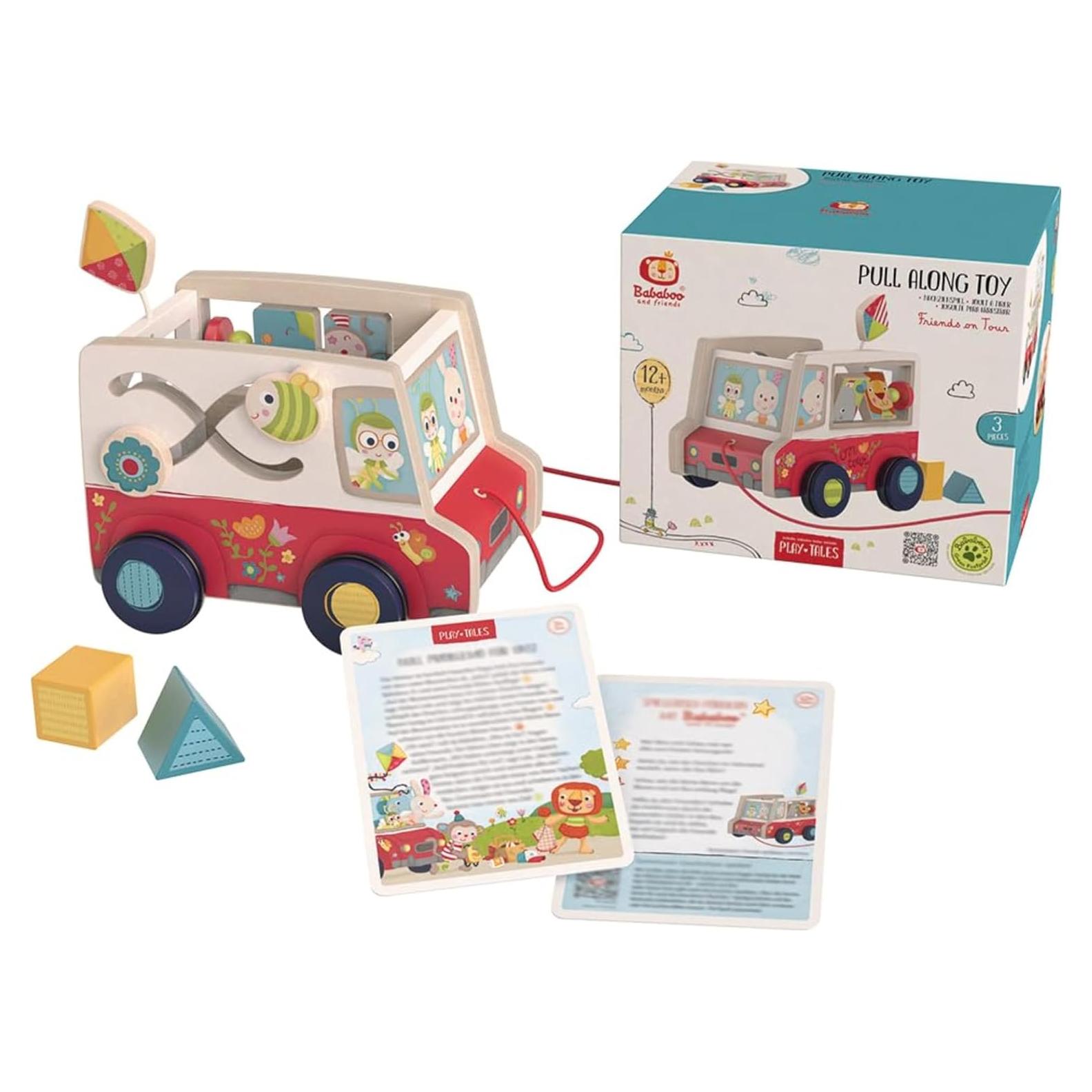 Juguete de Arrastre de Madera Bababoo 12+ Meses 22.86x20.32cm