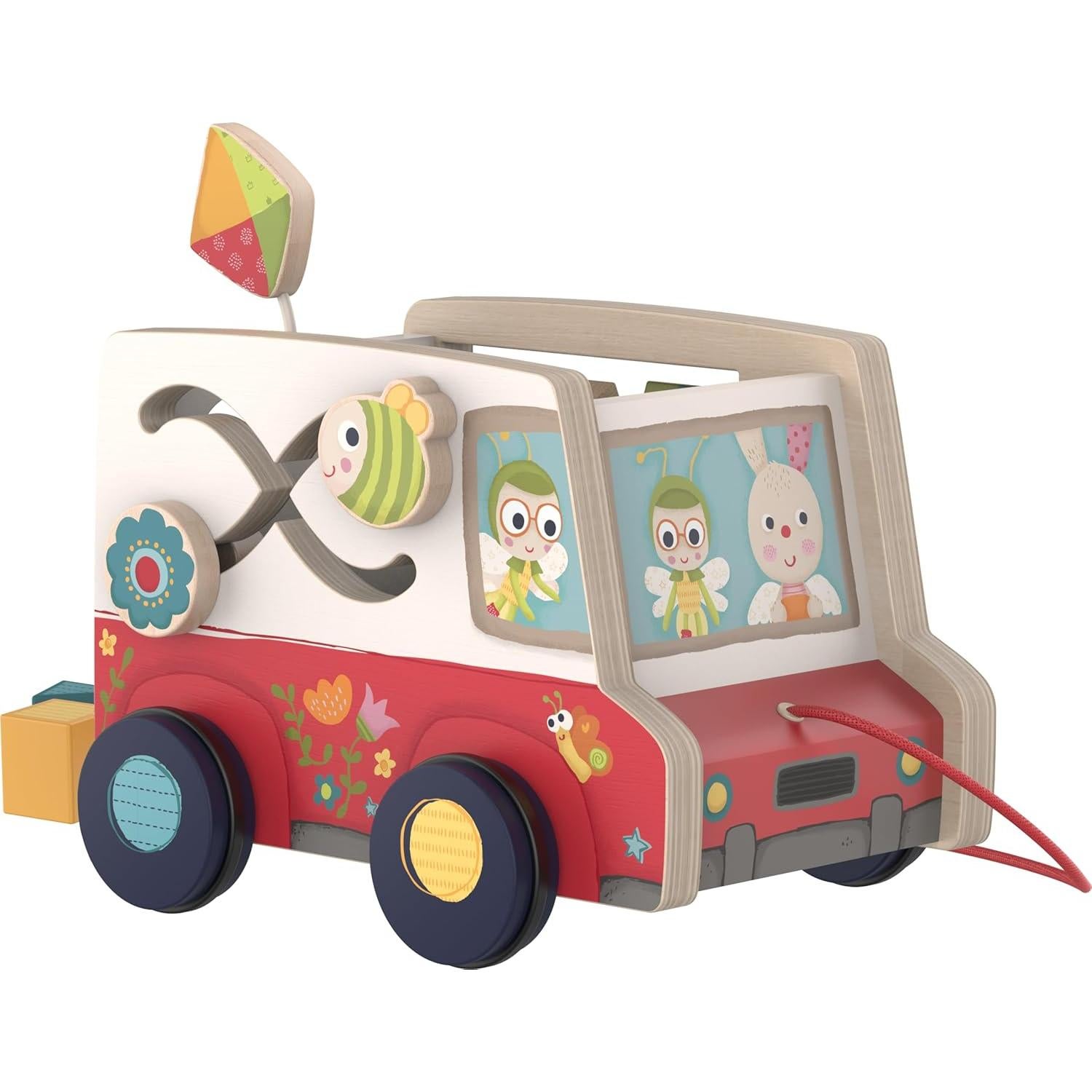 Juguete de Arrastre de Madera Bababoo 12+ Meses 22.86x20.32cm