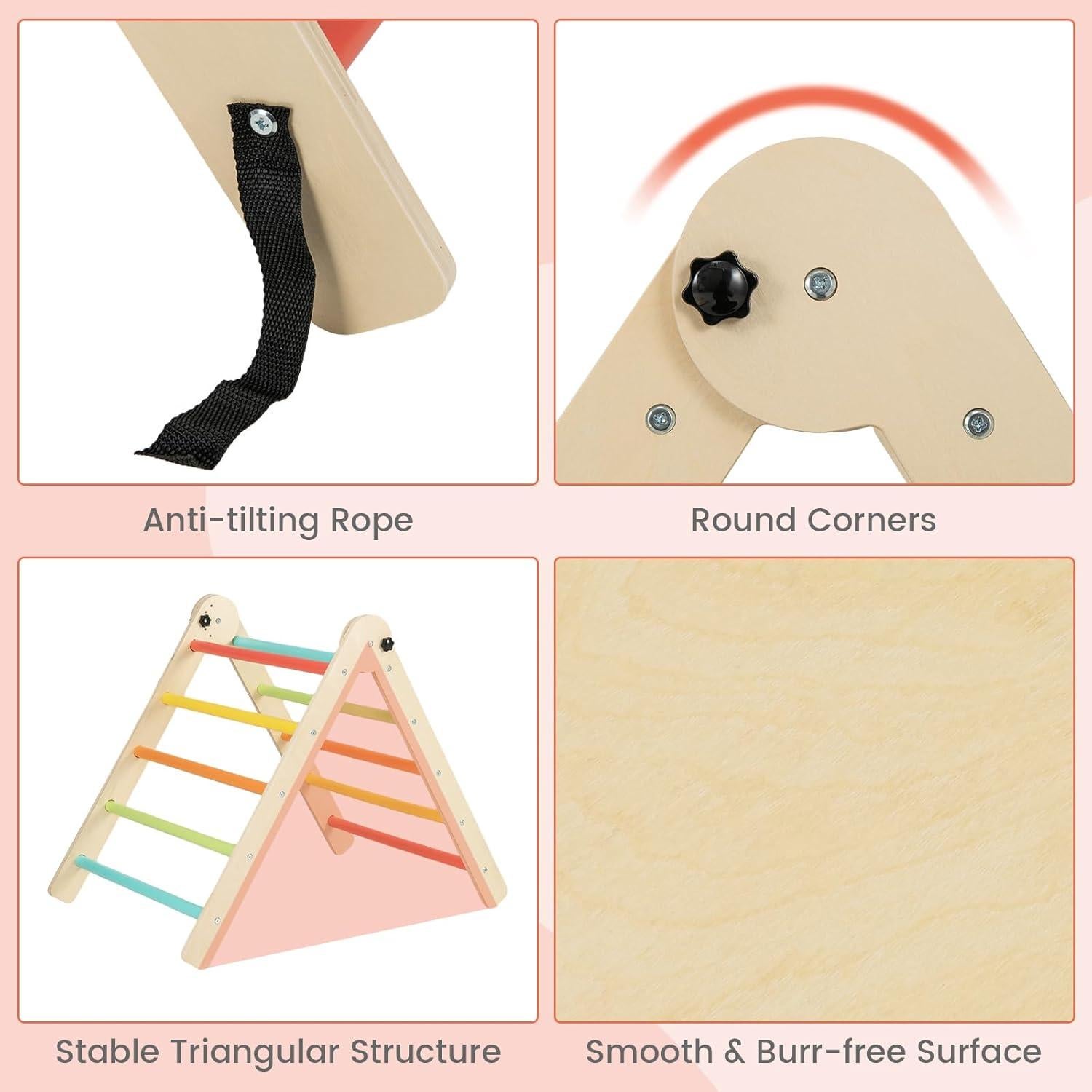 Escalador Triangular Plegable Costzon 4 en 1 para Niños