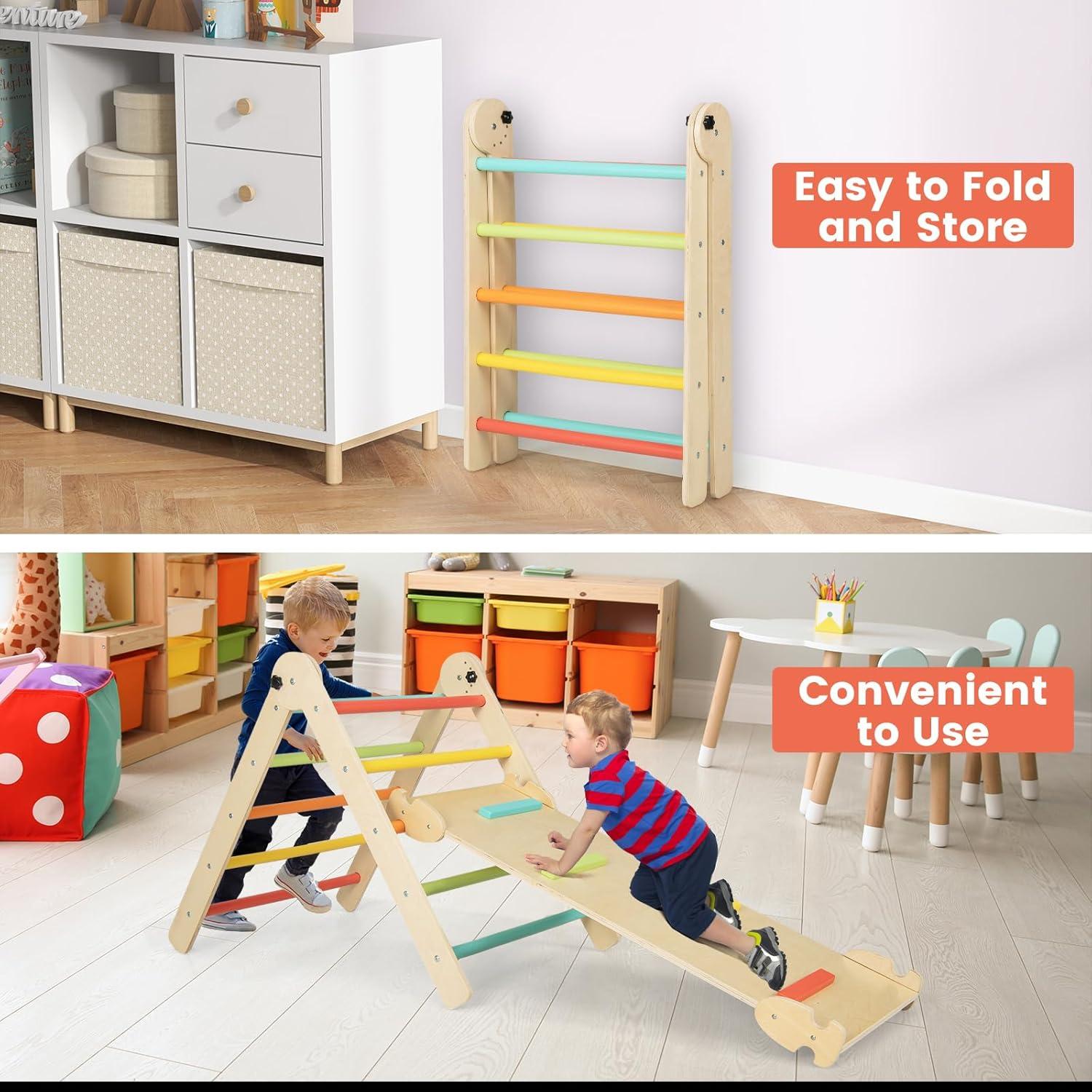 Escalador Triangular Plegable Costzon 4 en 1 para Niños