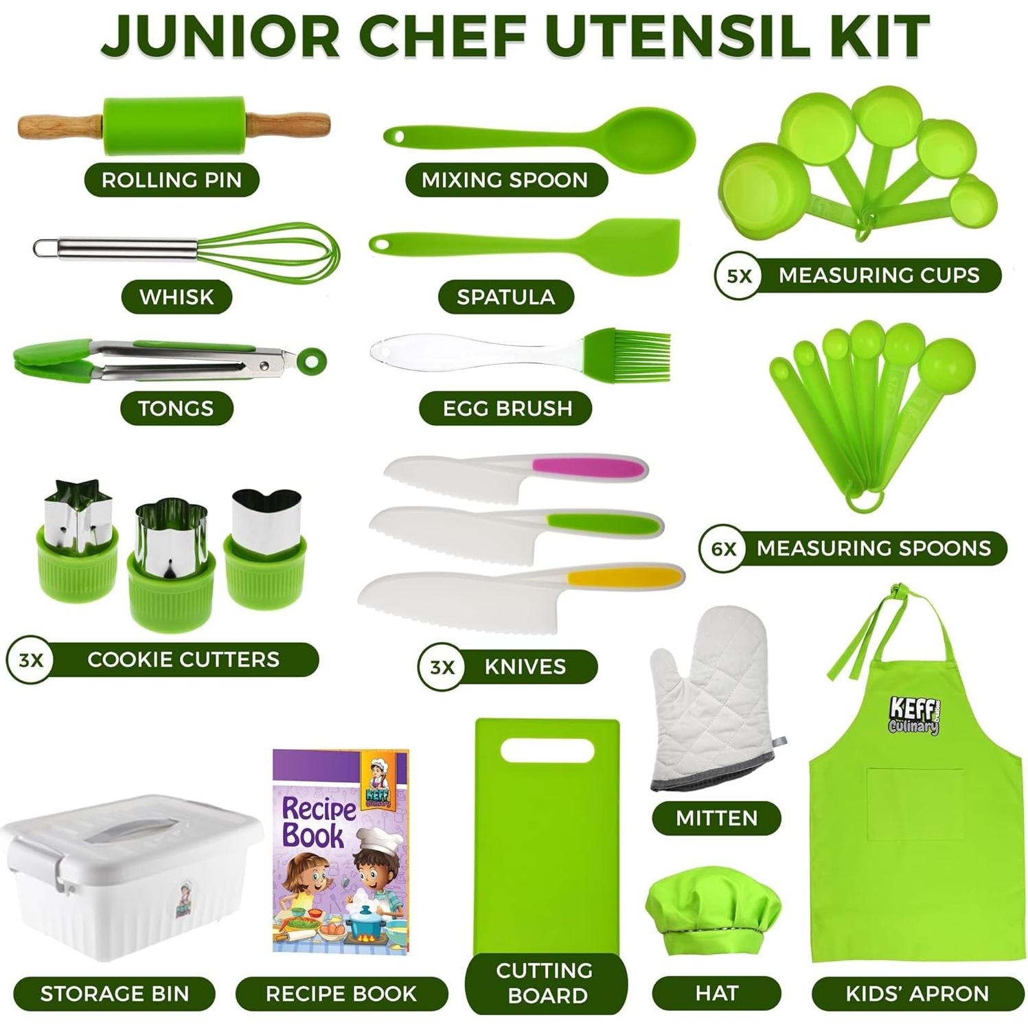 Conjunto de Cocina para Niños KEFF - Kit Verde Montessori