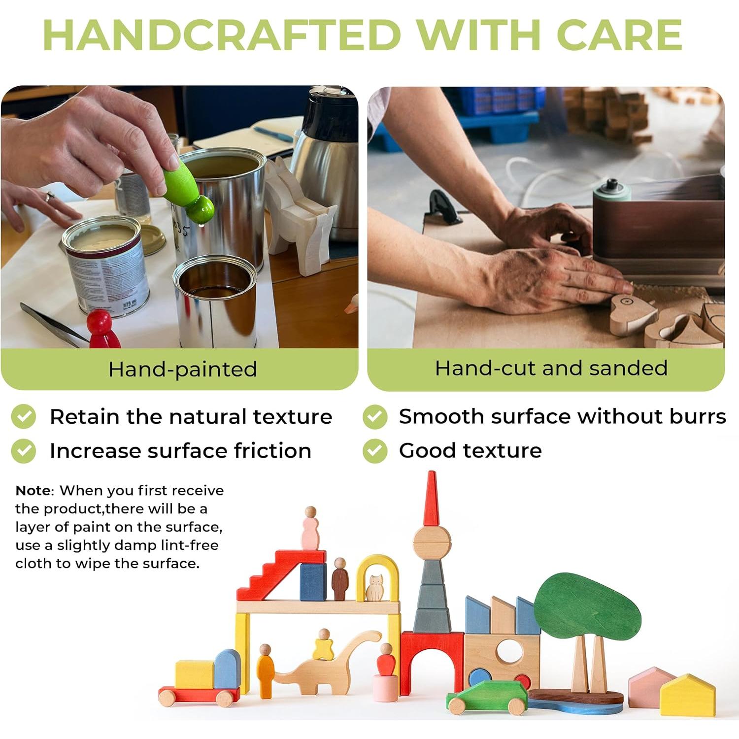 Bloques de Madera AVDAR Metropolis 52 Piezas Montessori 3+ Años