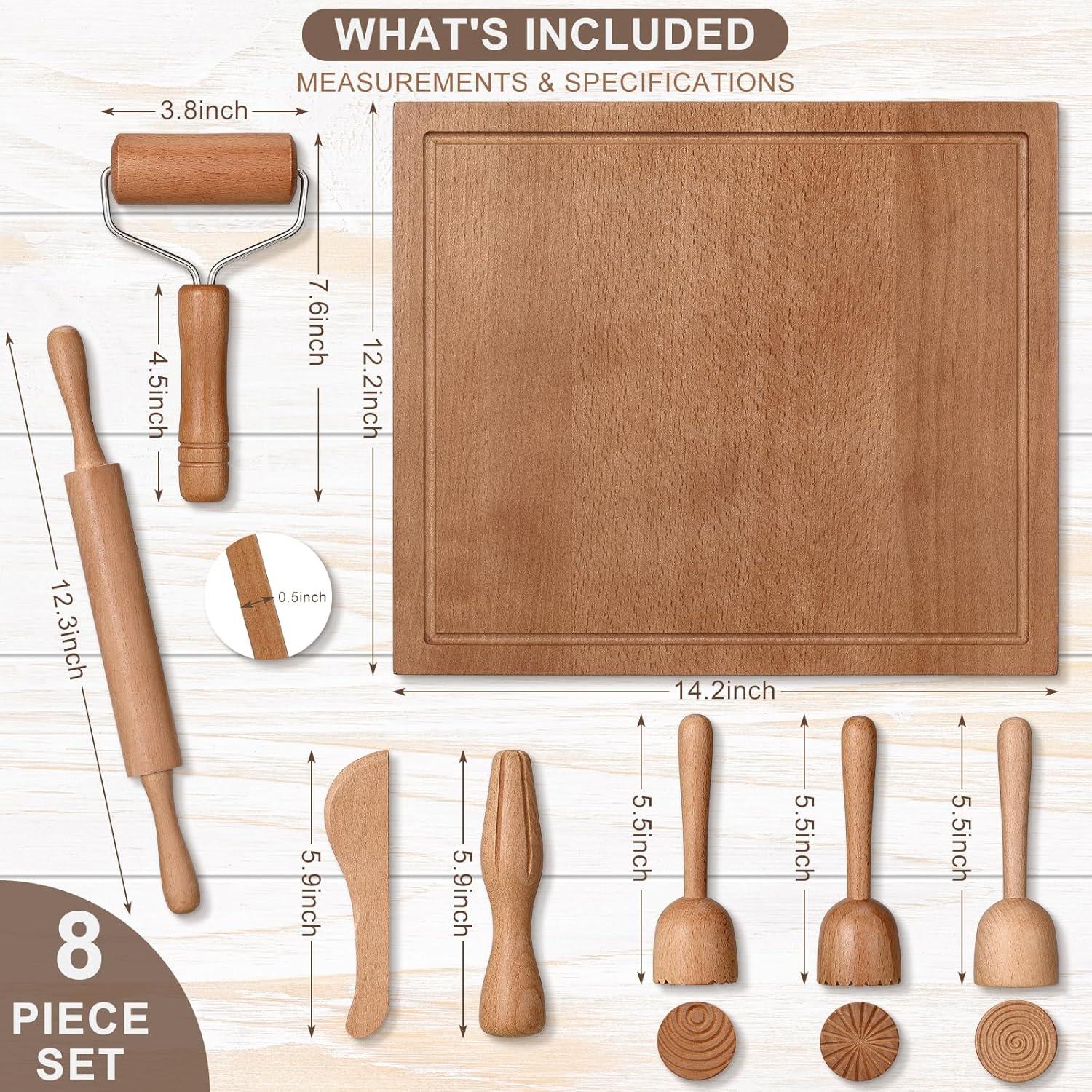 Juego de herramientas de plastilina KODMIS con 7 piezas de madera