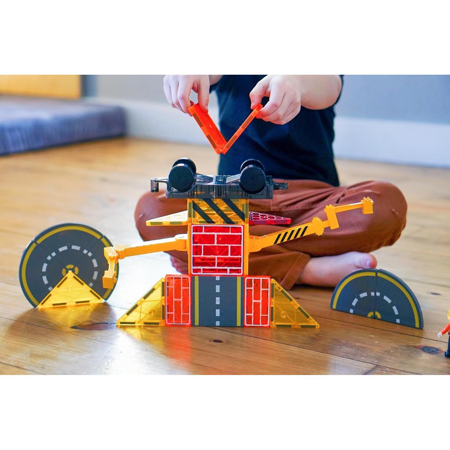 Bloques de Construcción Magnéticos Soyee Grúa y Camión 25.4x15.2 cm