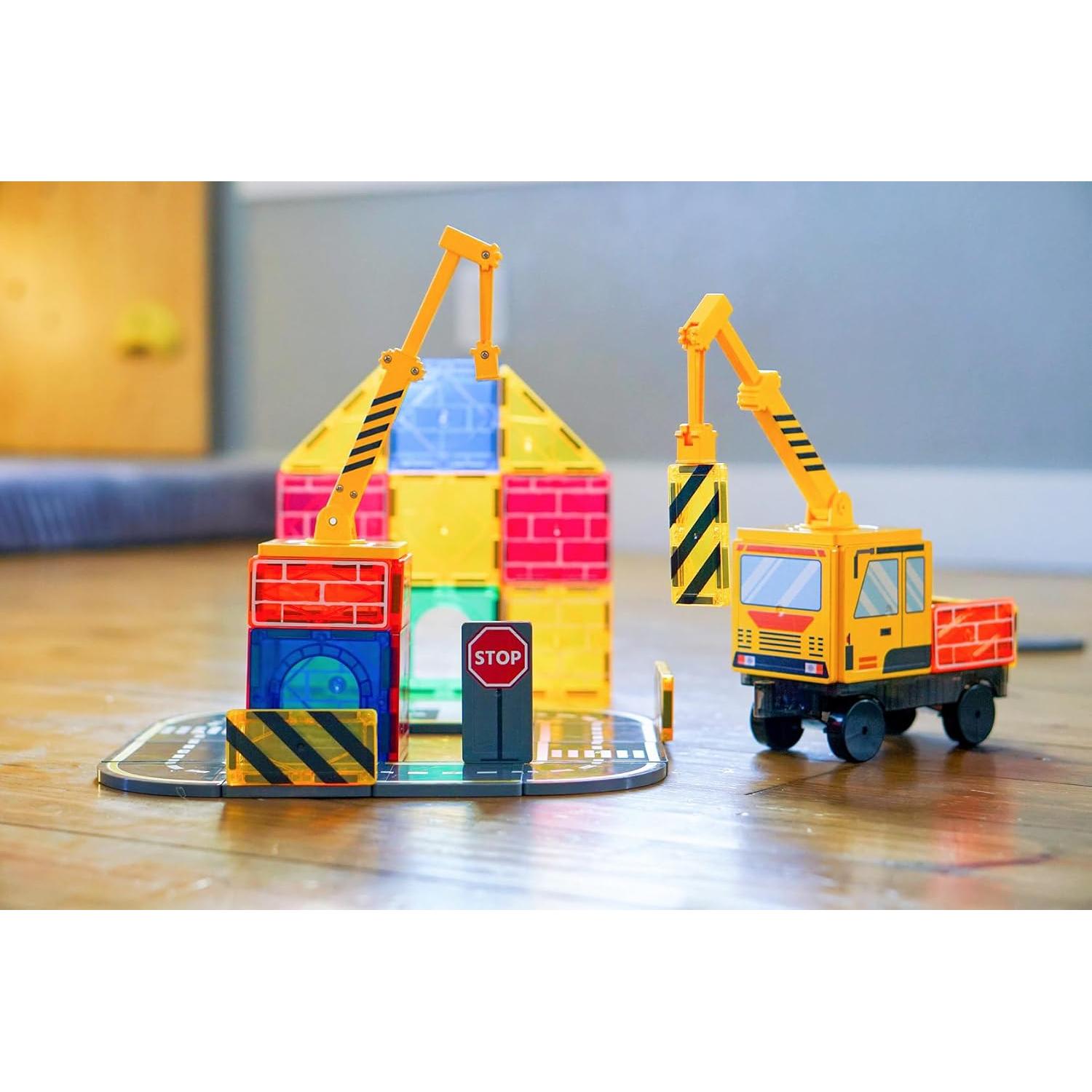 Bloques de Construcción Magnéticos Soyee Grúa y Camión 25.4x15.2 cm