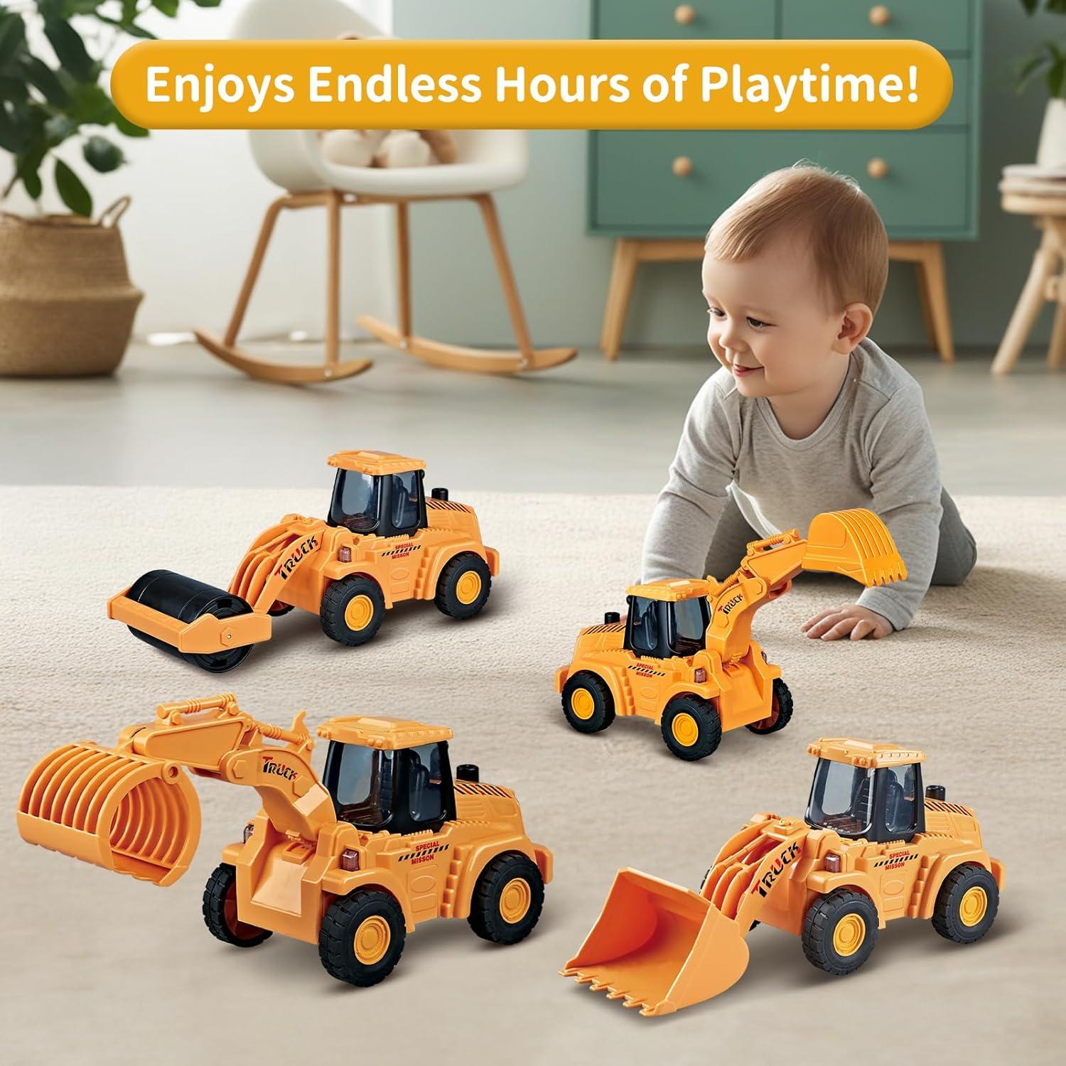 Juguetes de Construcción Veslier 4 Vehículos Fricción 3+ Años