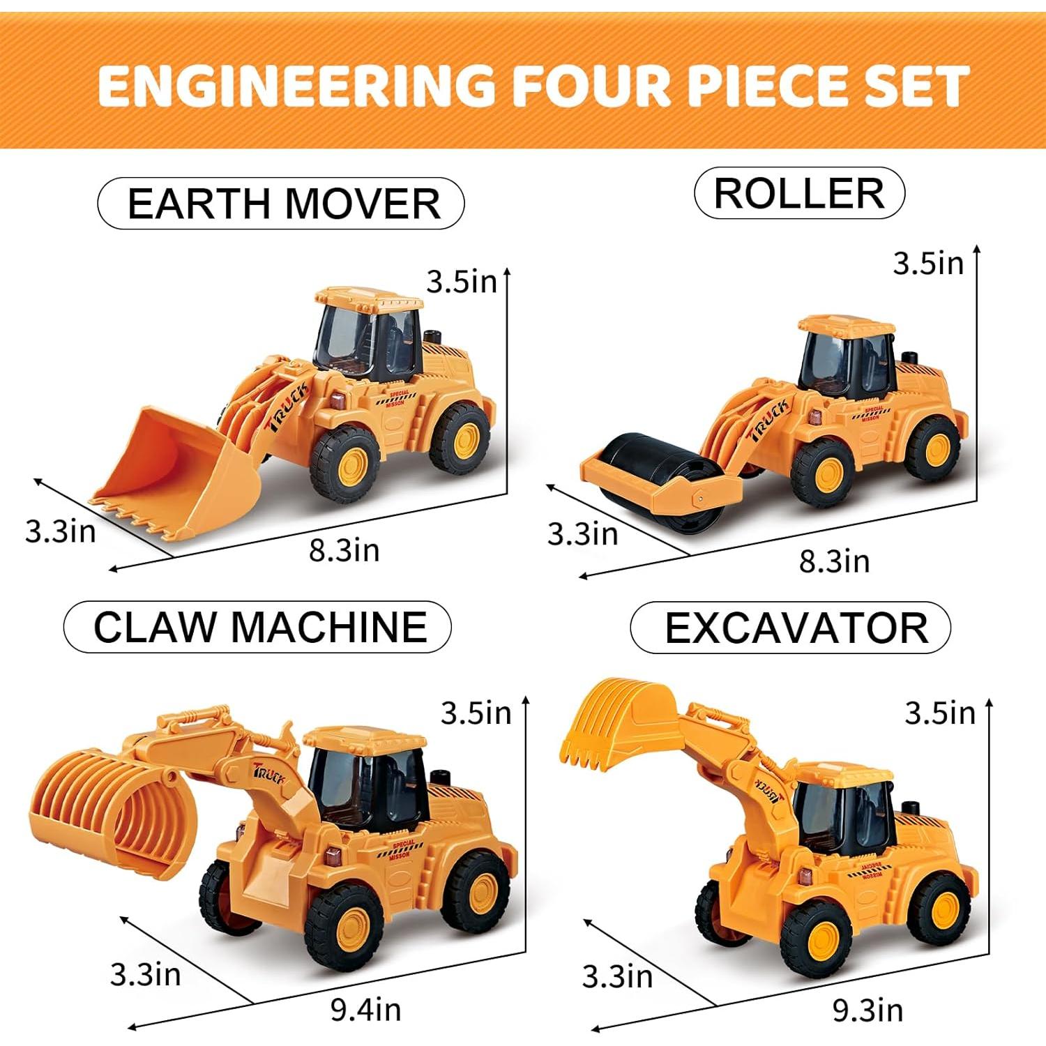 Juguetes de Construcción Veslier 4 Vehículos Fricción 3+ Años