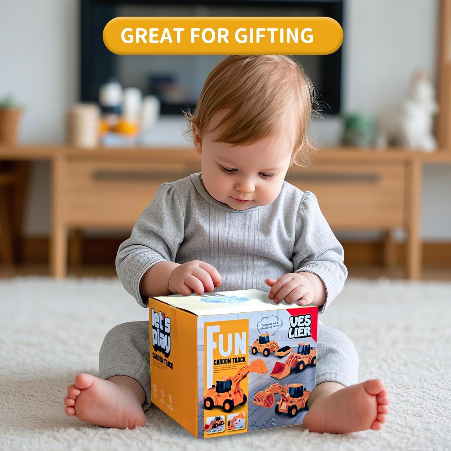 Juguetes de Construcción Veslier 4 Vehículos Fricción 3+ Años