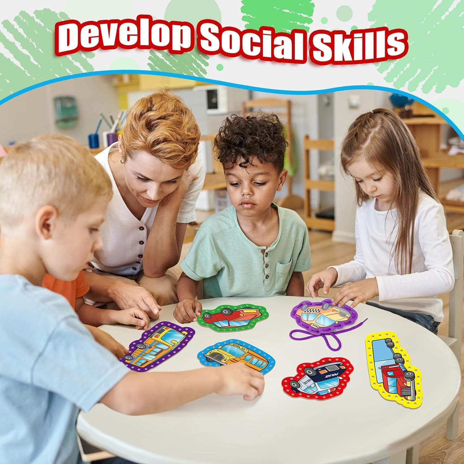 Kit de Tarjetas de Enhebrado Quilinz para Niños - 9 Piezas