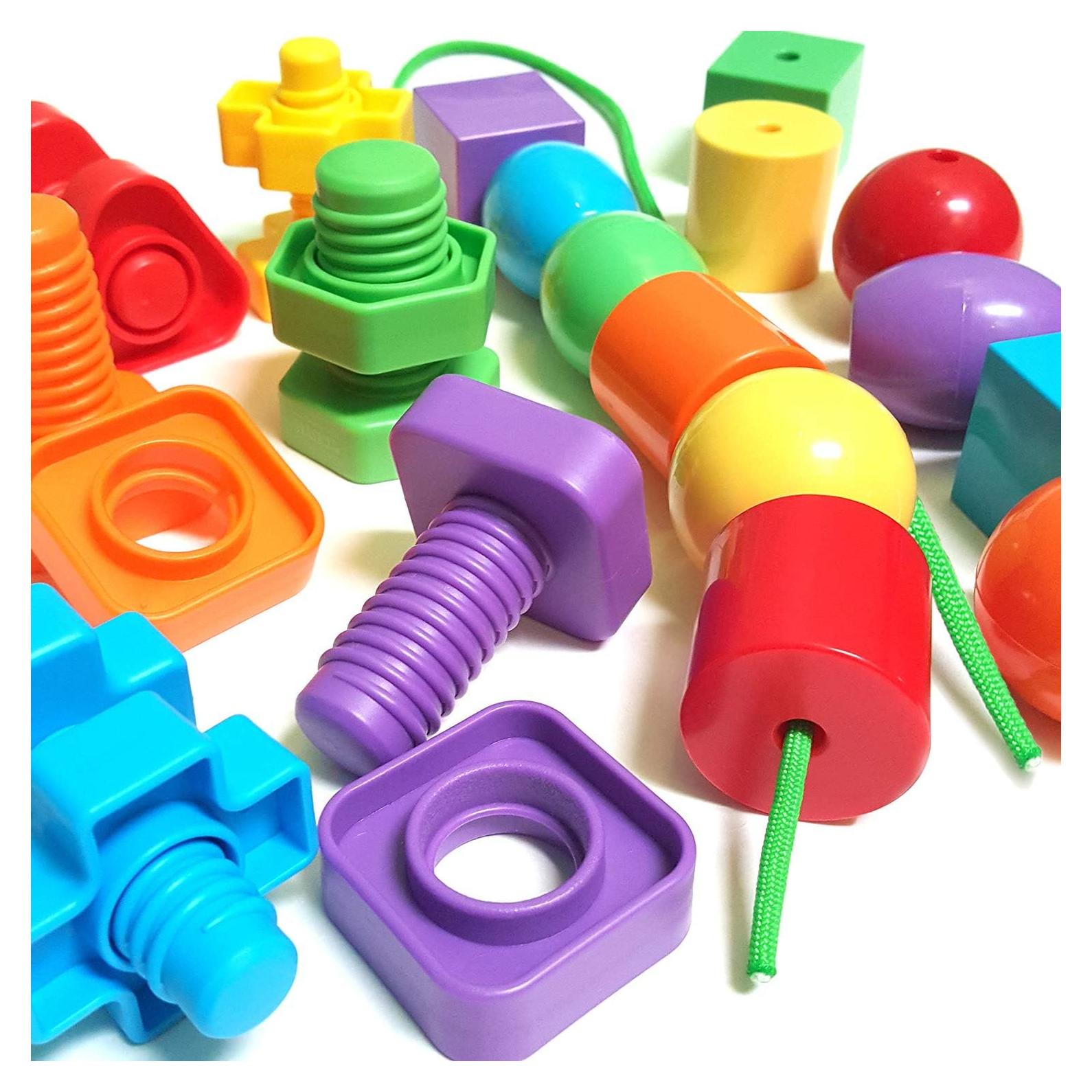 Juego de Bolas y Tuercas 2-en-1 Kids Korner - Juguete Educativo