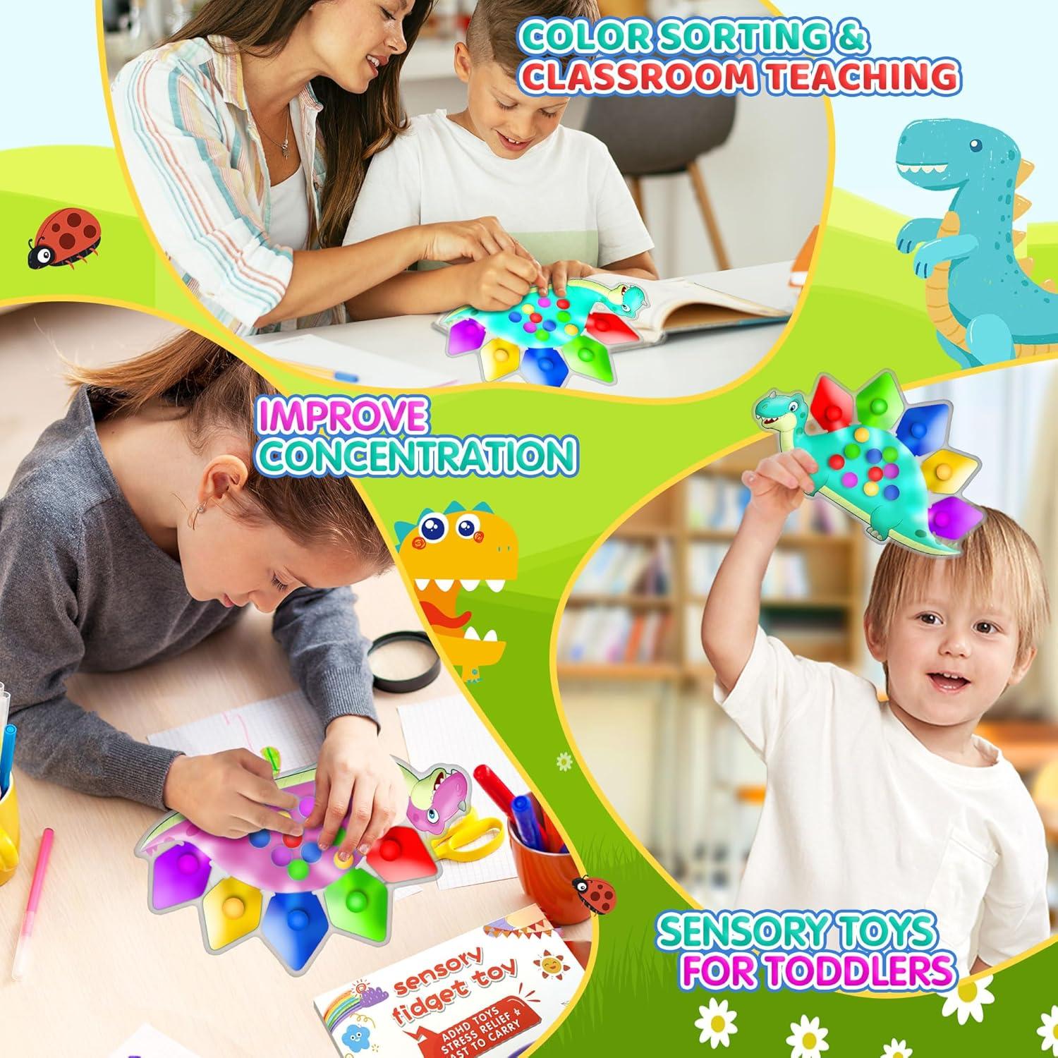 Juguetes Sensoriales de Clasificación de Colores UIIOPJIOM - Dinosaurios